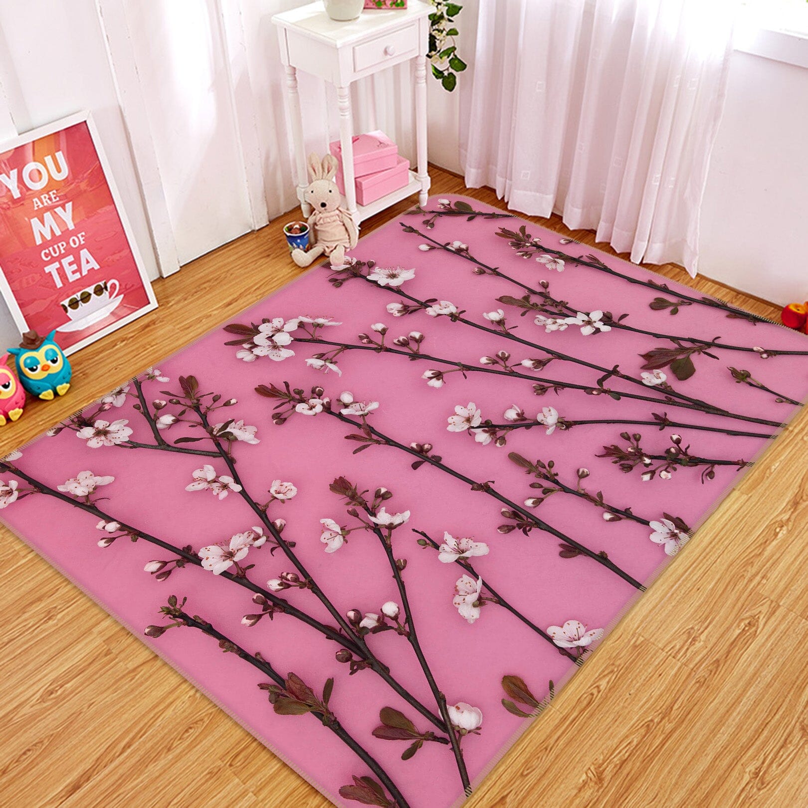 3D Peach Tree 1049 Assaf Frank Rug Non Slip Rug Mat Mat AJ Creativity Home