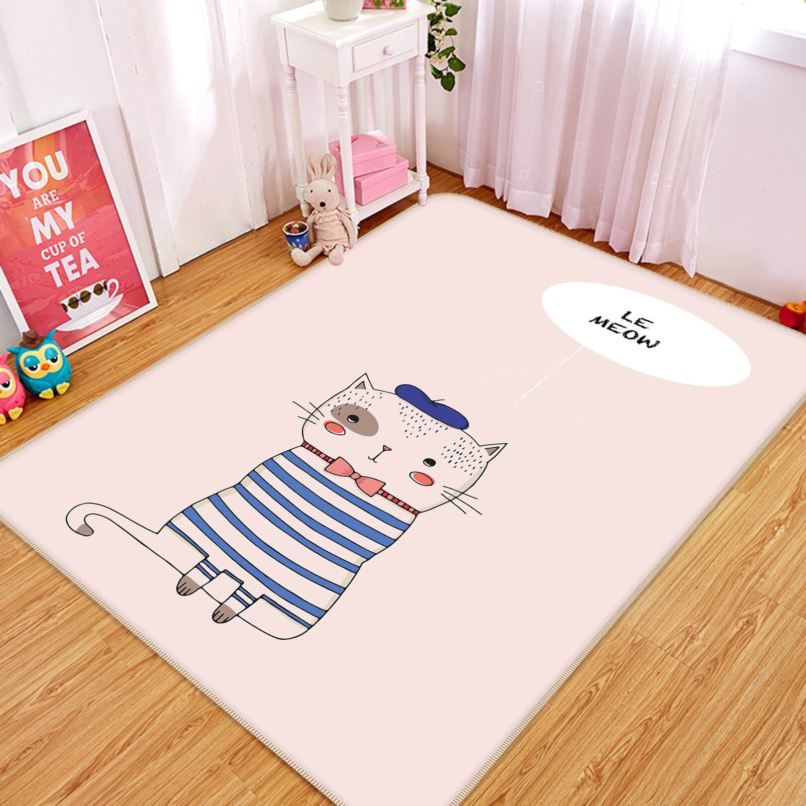 3D Cartoon Kitten 1074 Boris Draschoff Rug Non Slip Rug Mat Mat AJ Creativity Home