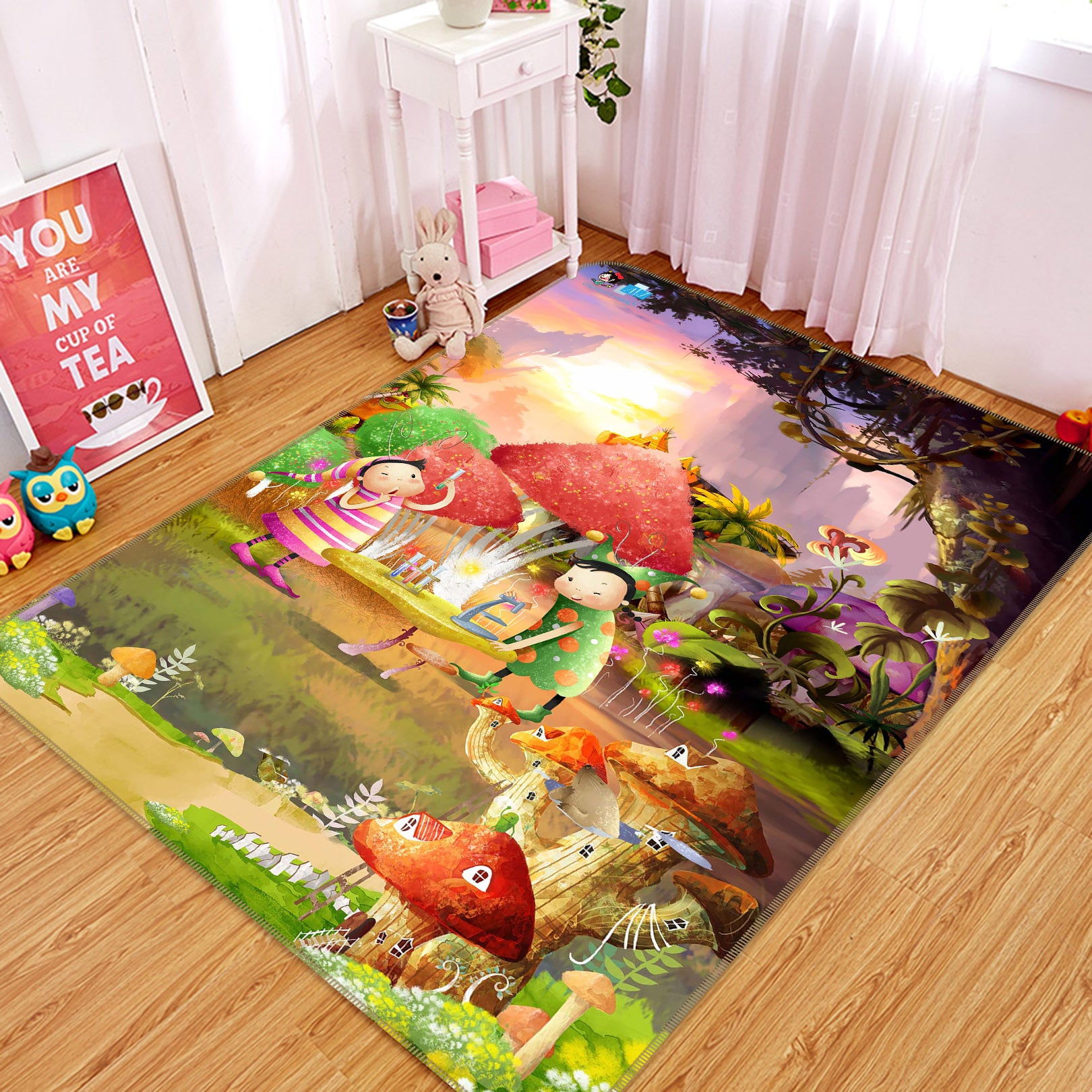 3D Mushroom Hut 66133 Non Slip Rug Mat