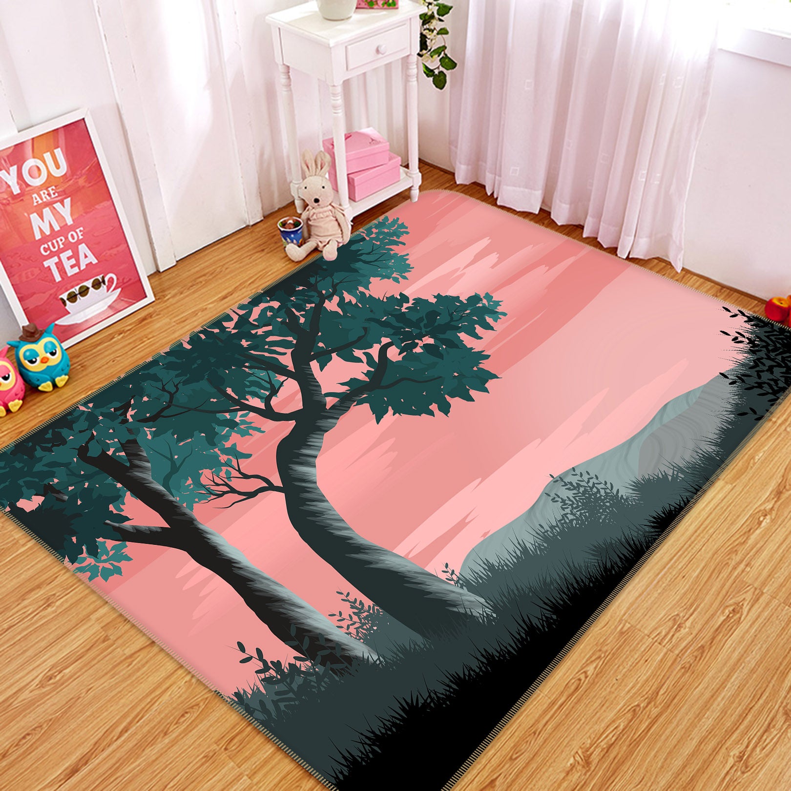 3D Trees 36171 Non Slip Rug Mat