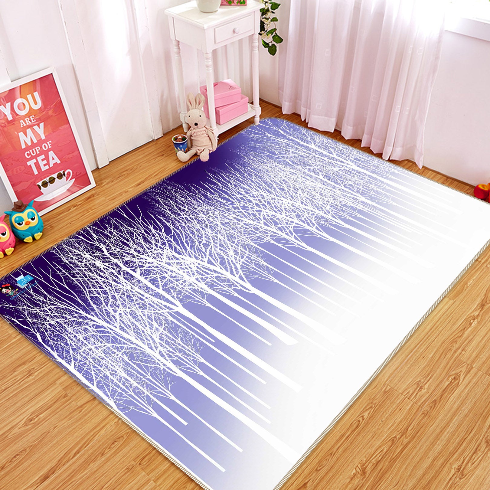 3D Snow Forest 66113 Non Slip Rug Mat