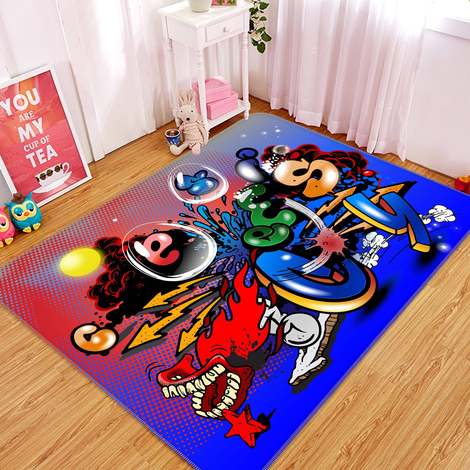 3D Color Cartoon 30090 Non Slip Rug Mat
