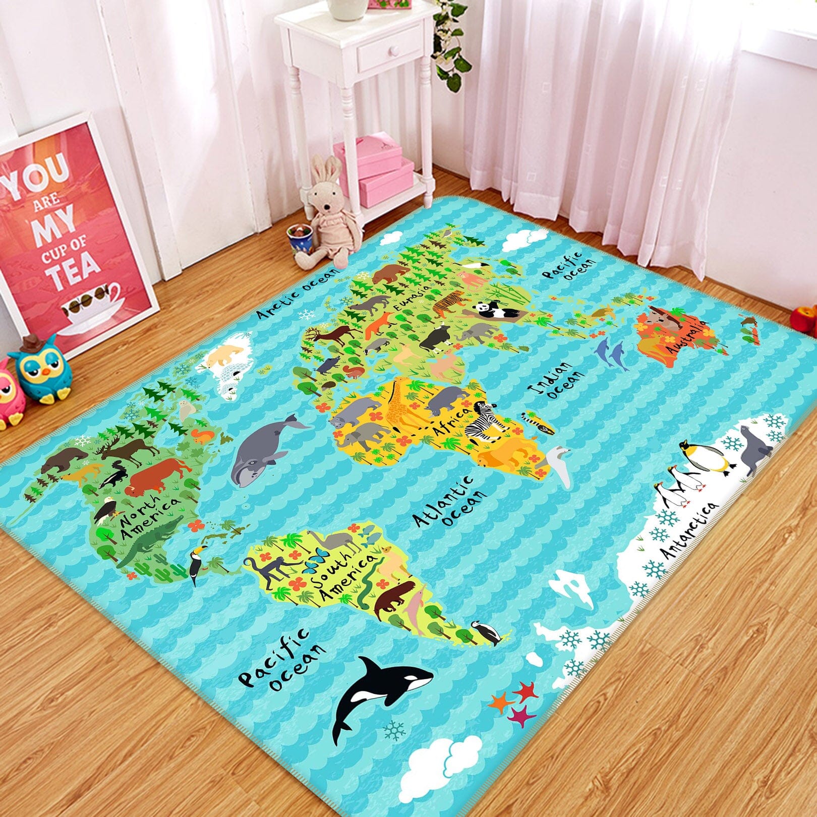 3D Lovely Island 236 World Map Non Slip Rug Mat Mat AJ Creativity Home