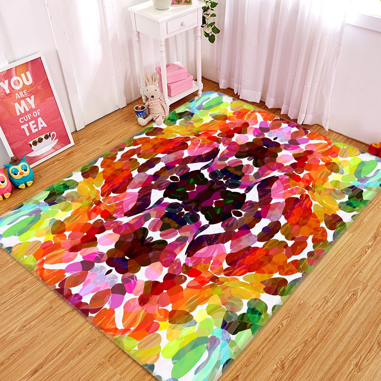 3D Colored Geometric Pattern 1001 Shandra Smith Rug Non Slip Rug Mat Mat AJ Creativity Home