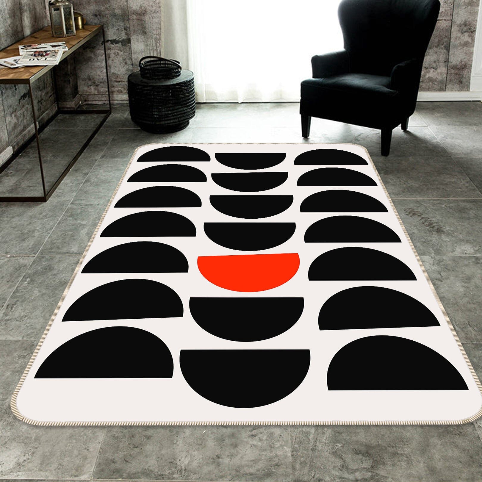 3D Red Circle 1103 Boris Draschoff Rug Non Slip Rug Mat Mat AJ Creativity Home