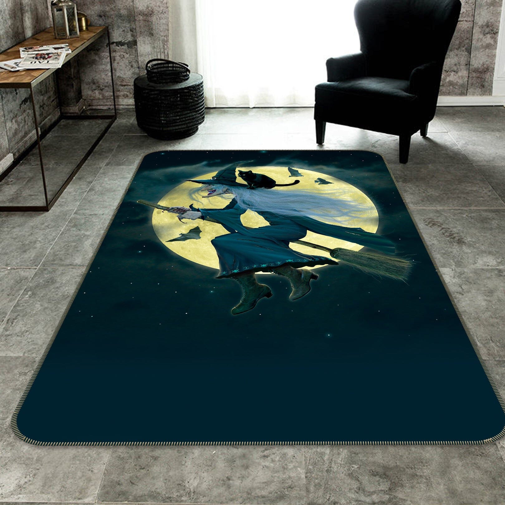 3D Witch 1087 Vincent Hie Rug Non Slip Rug Mat Mat AJ Creativity Home