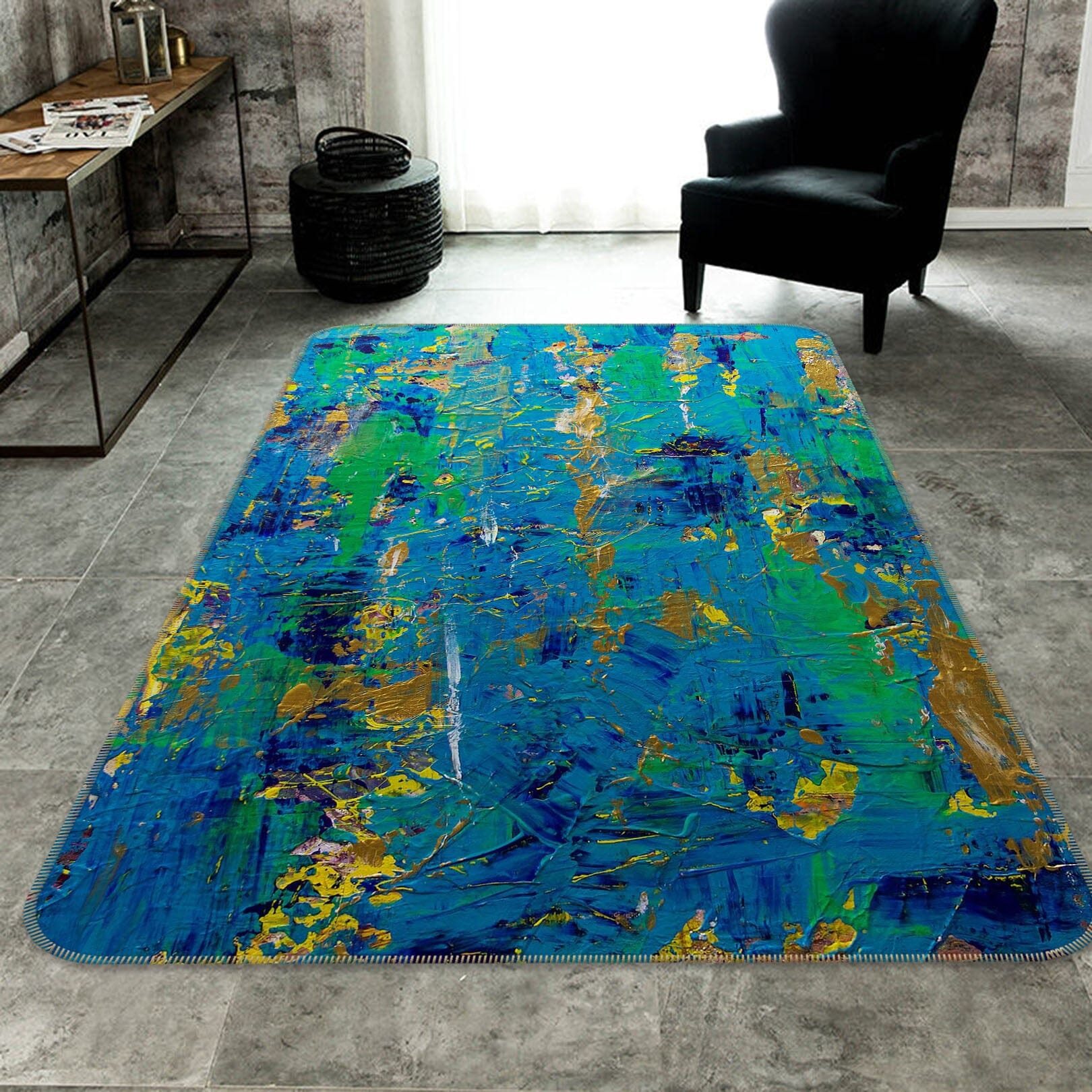 3D Color Graffiti 3018 Allan P. Friedlander Rug Non Slip Rug Mat Mat AJ Creativity Home