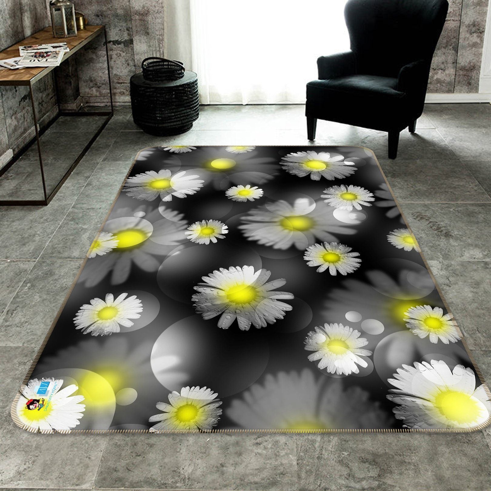 3D Pretty Flowers Pattern 164 Non Slip Rug Mat Mat AJ Creativity Home