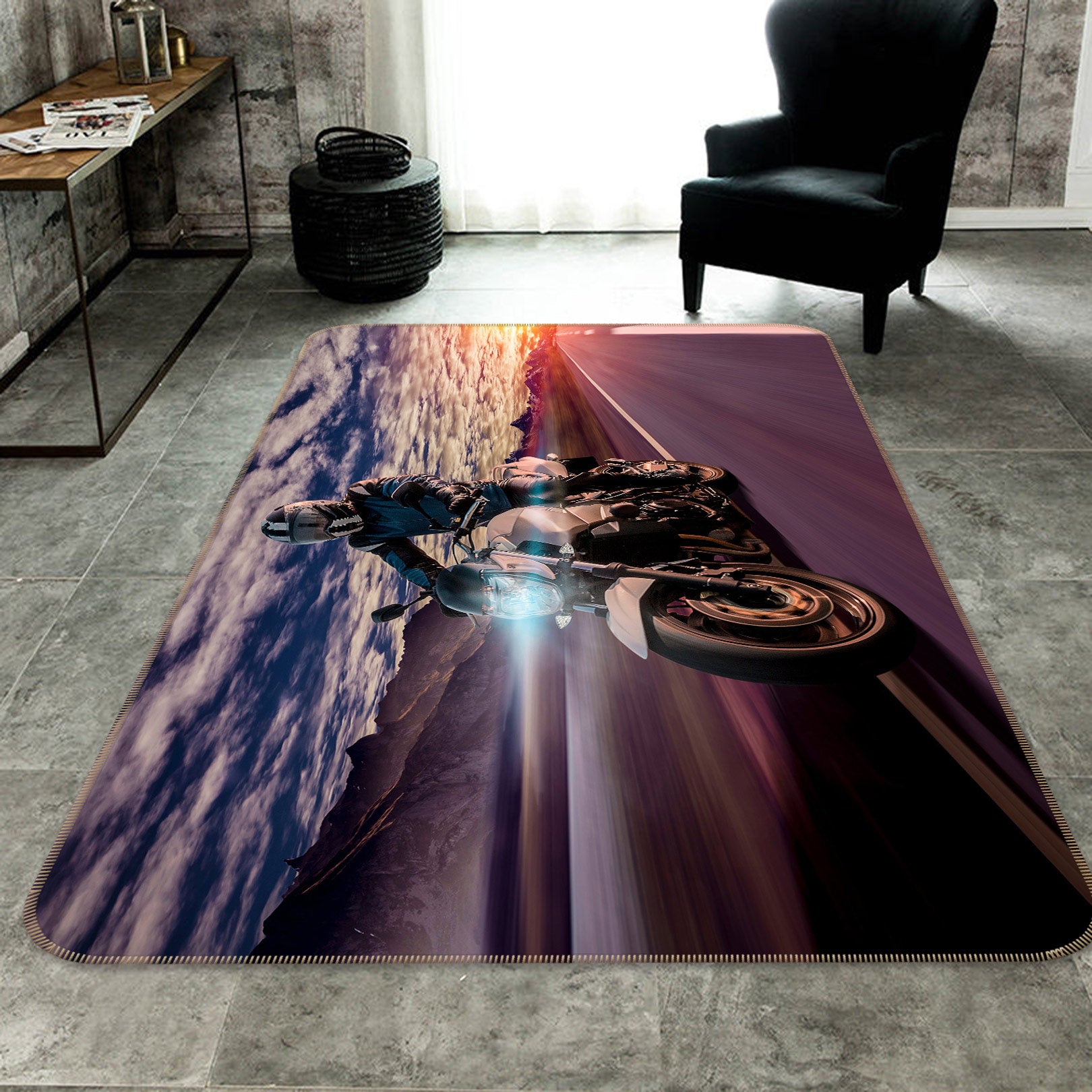 3D Ride Motorcycle 68023 Vehicle Non Slip Rug Mat