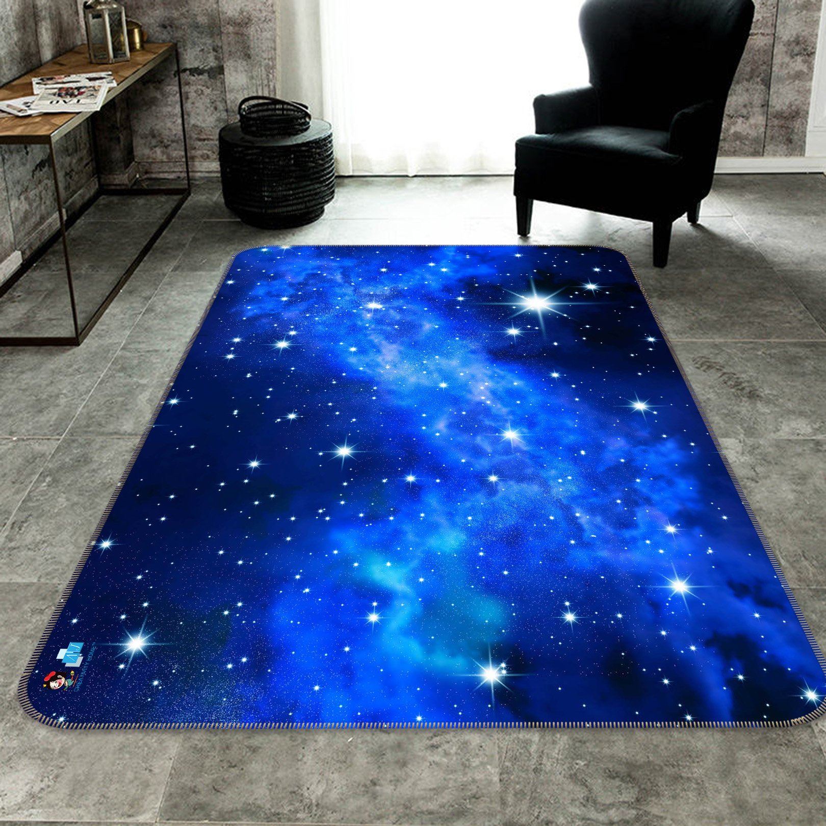 3D Shining Stars 150 Non Slip Rug Mat Mat AJ Creativity Home