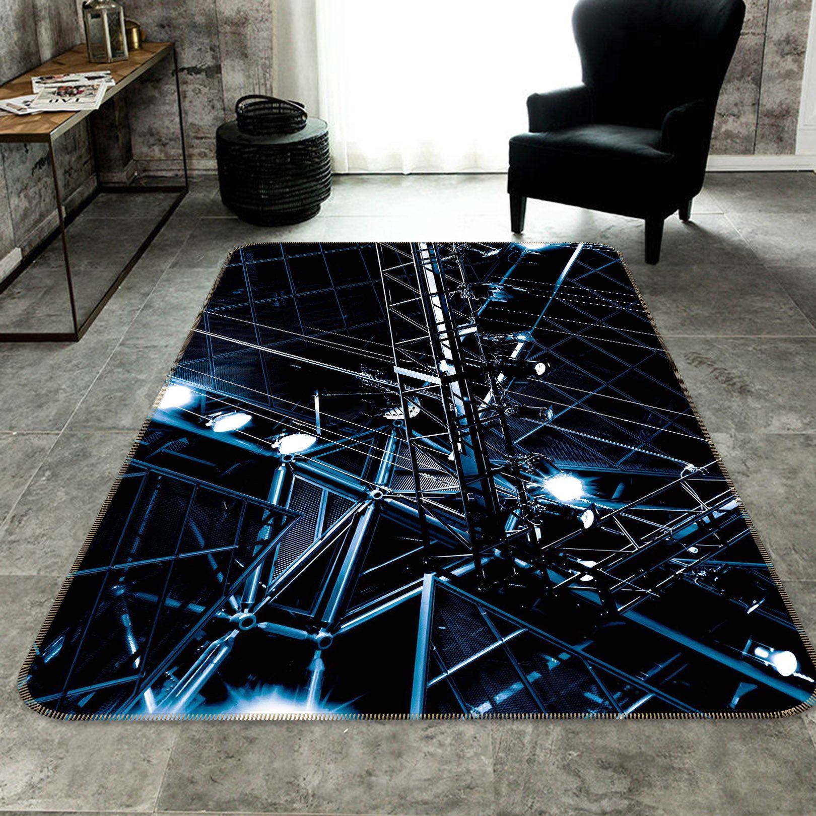 3D Bright Light 1004 Noirblanc777 Rug Non Slip Rug Mat Mat AJ Creativity Home