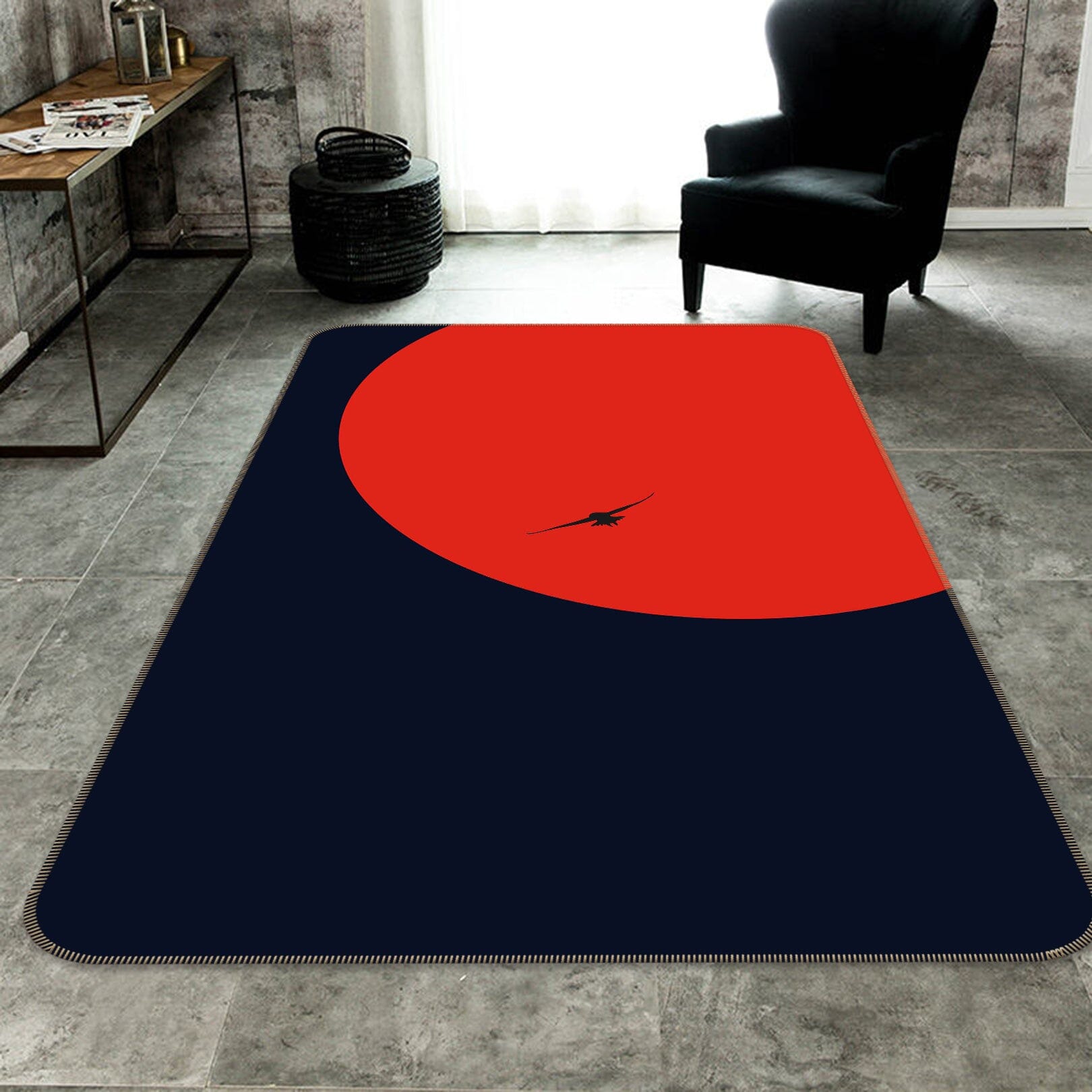 3D Red Sun Eagle 1091 Boris Draschoff Rug Non Slip Rug Mat Mat AJ Creativity Home