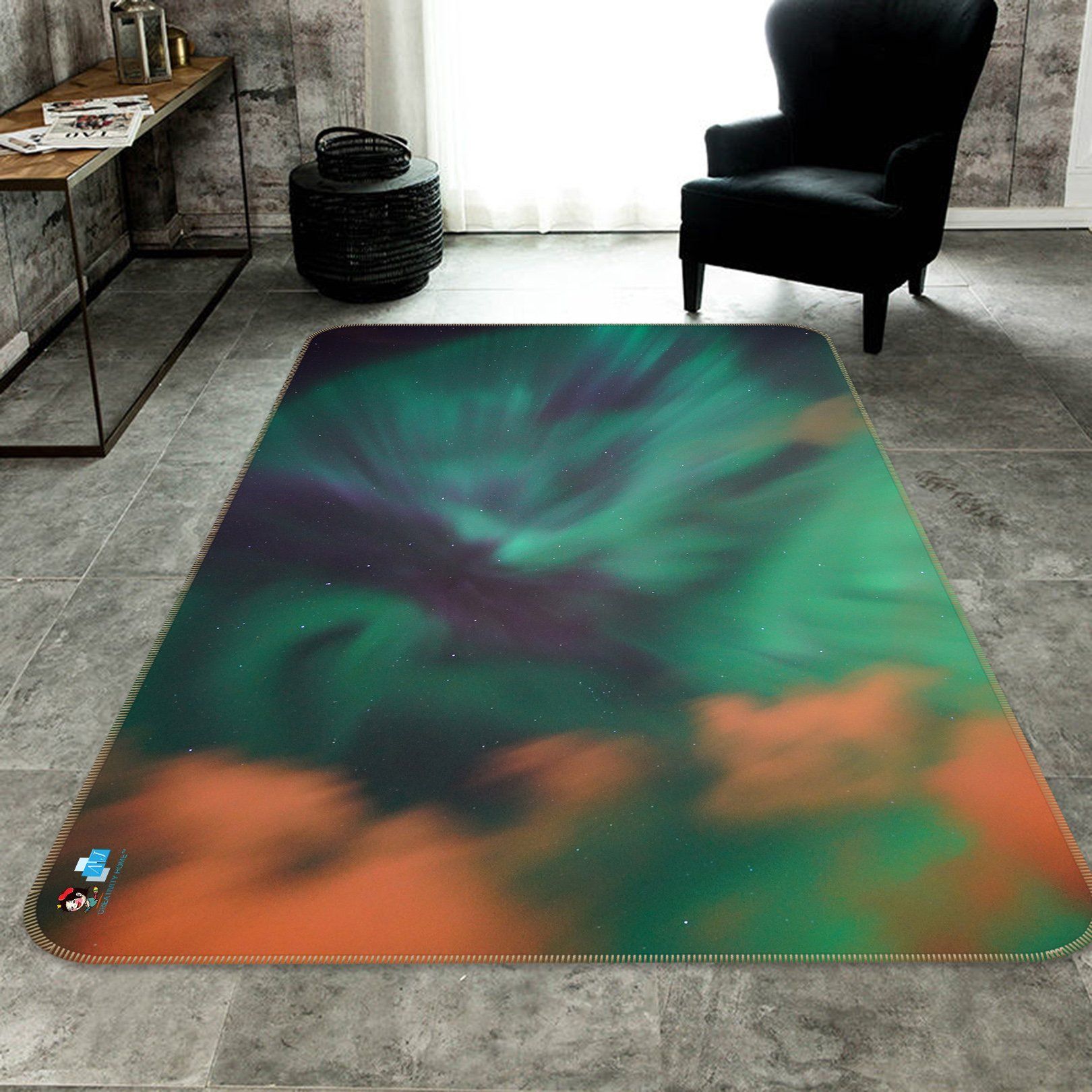 3D Green Galaxy 276 Non Slip Rug Mat Mat AJ Creativity Home