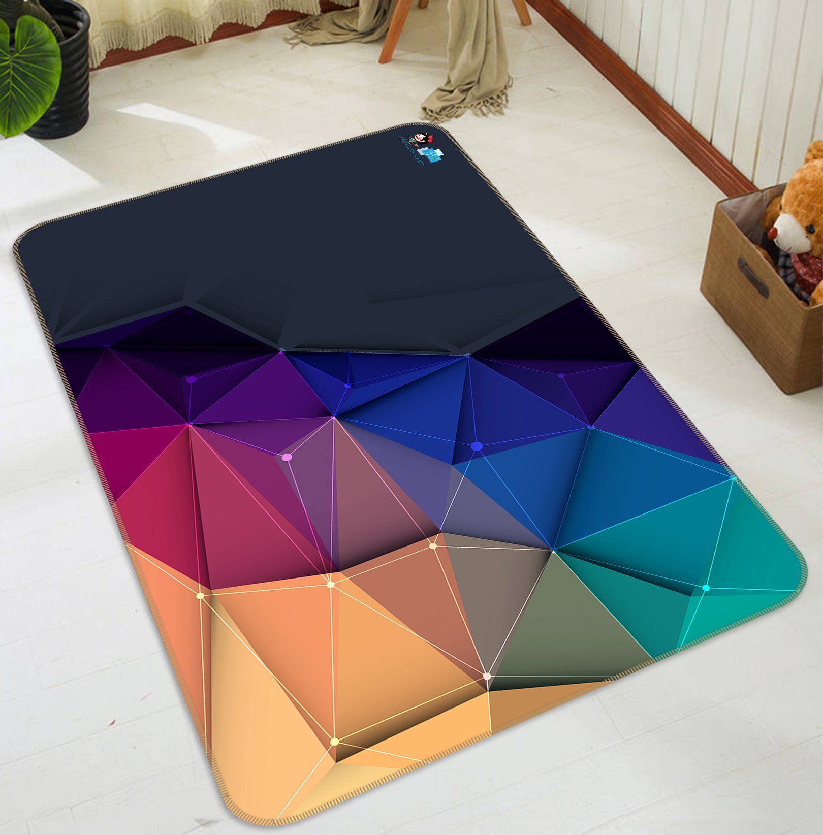 3D Stereoscopic Triangle 16 Non Slip Rug Mat Mat AJ Creativity Home
