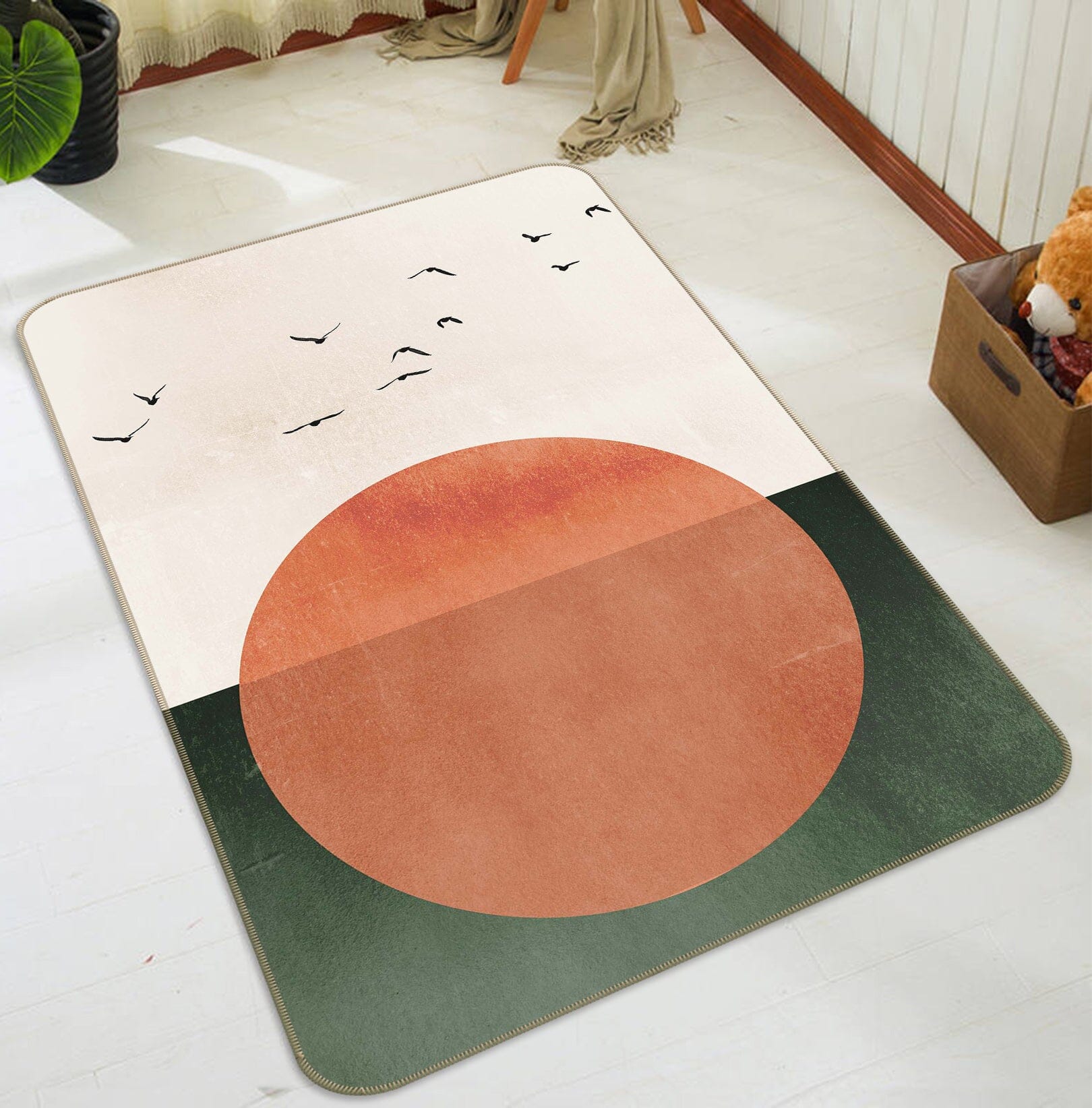 3D Flock Of Birds 1104 Boris Draschoff Rug Non Slip Rug Mat Mat AJ Creativity Home