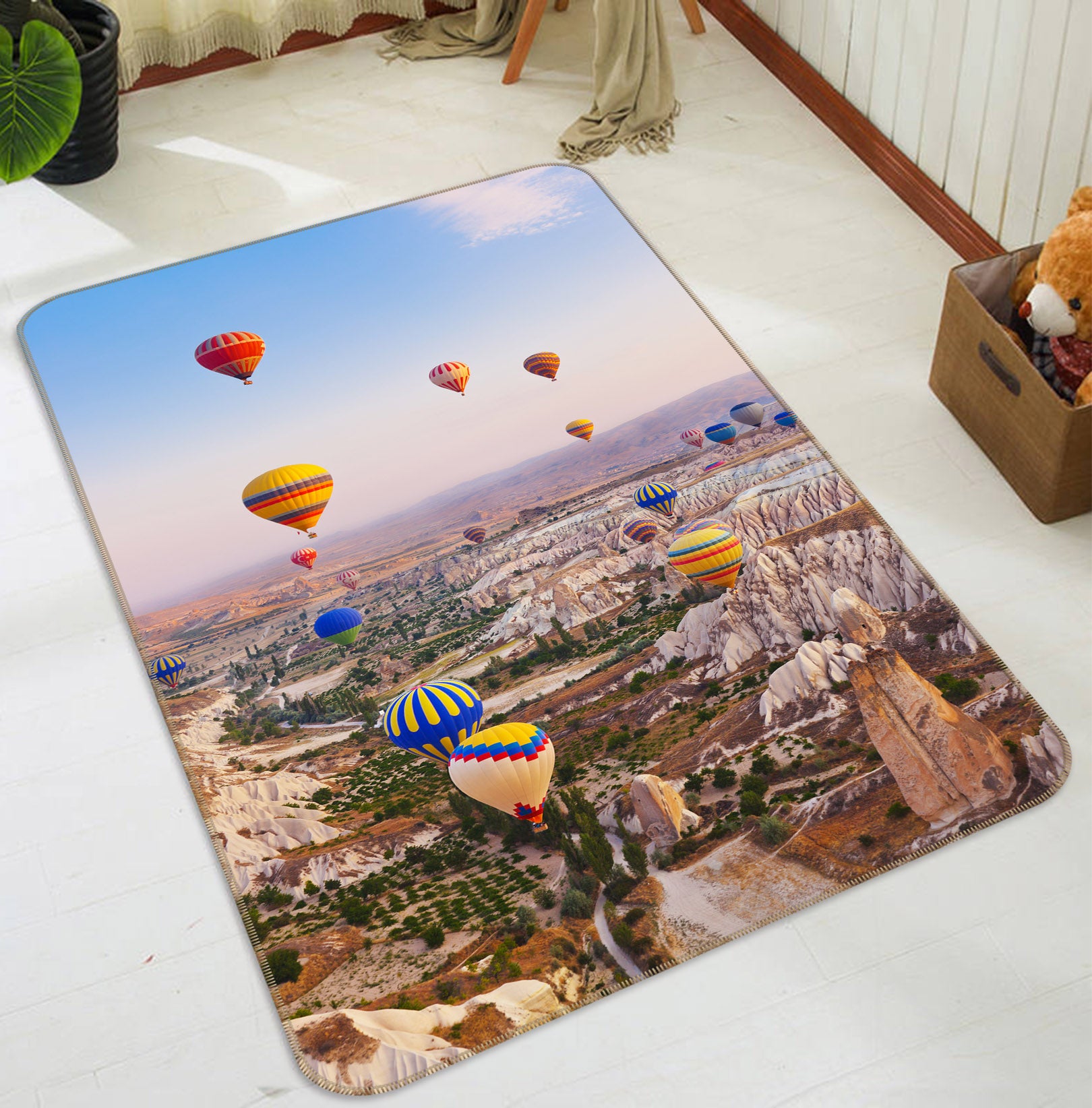 3D Hot Air Balloon 26041 Non Slip Rug Mat