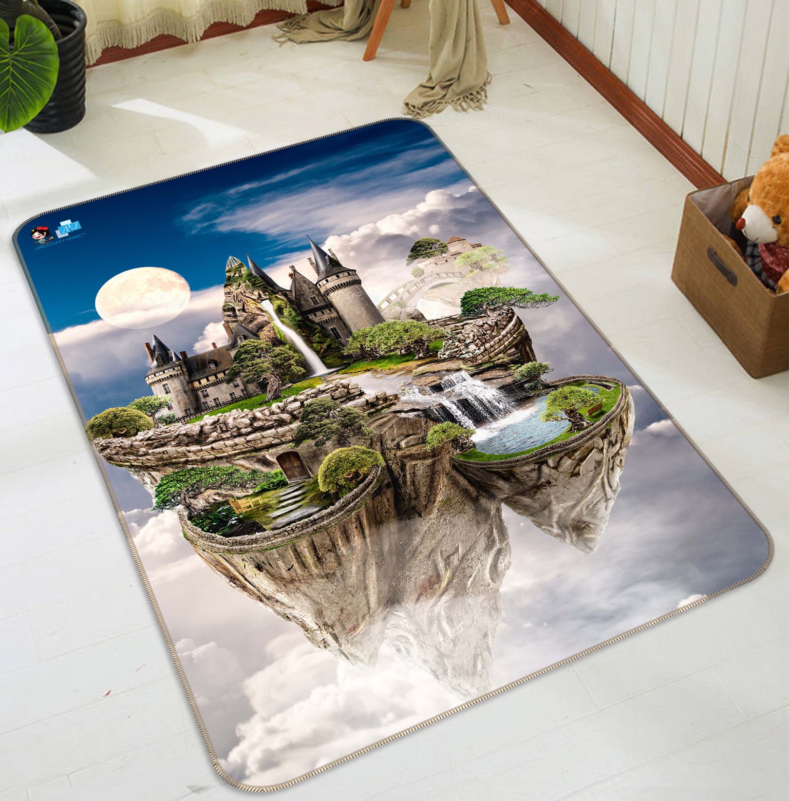 3D Sky Island 66137 Non Slip Rug Mat