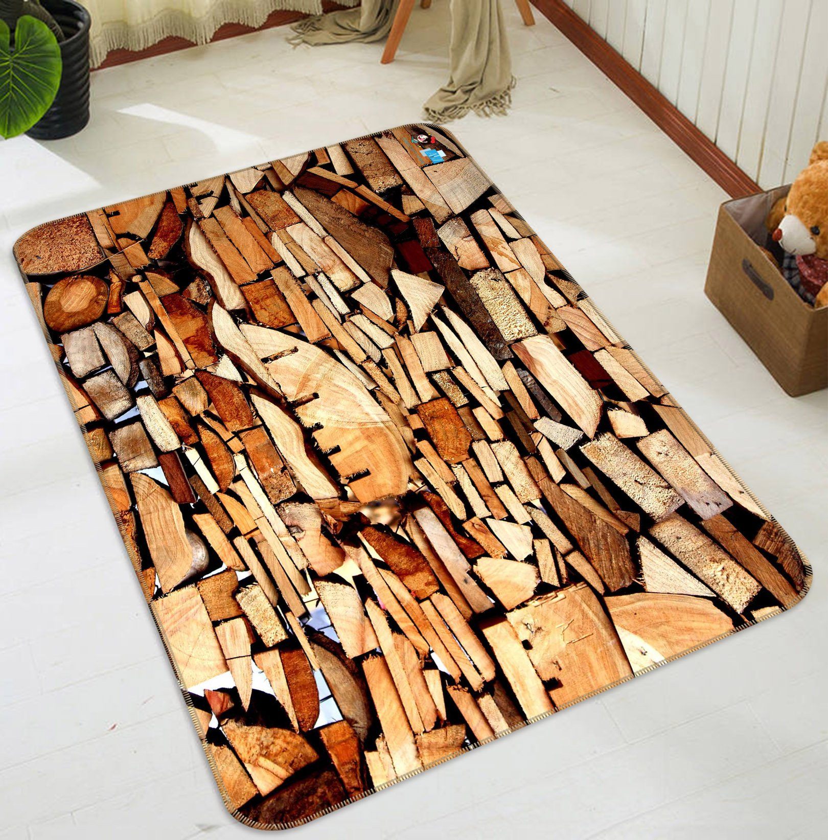 3D Cutting Wood 722 Non Slip Rug Mat Mat AJ Creativity Home