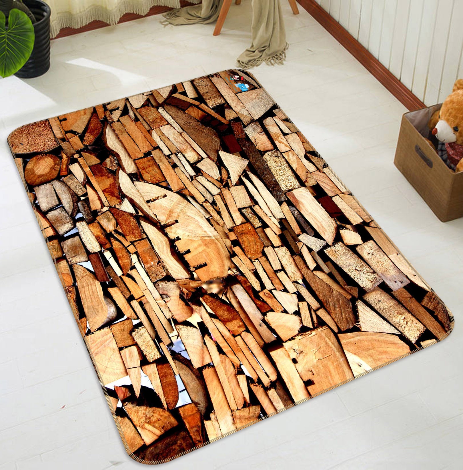 3D Wood 66087 Non Slip Rug Mat