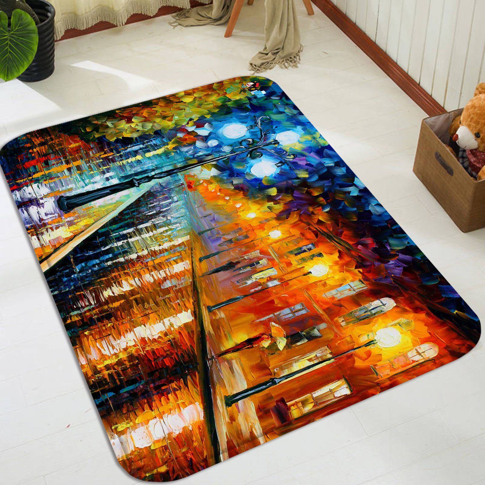 3D Street Oil Painting 75 Non Slip Rug Mat Mat AJ Creativity Home