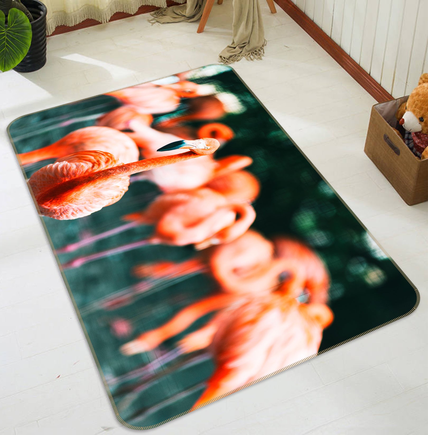 3D Waterside Group Flamingo 82105 Animal Non Slip Rug Mat