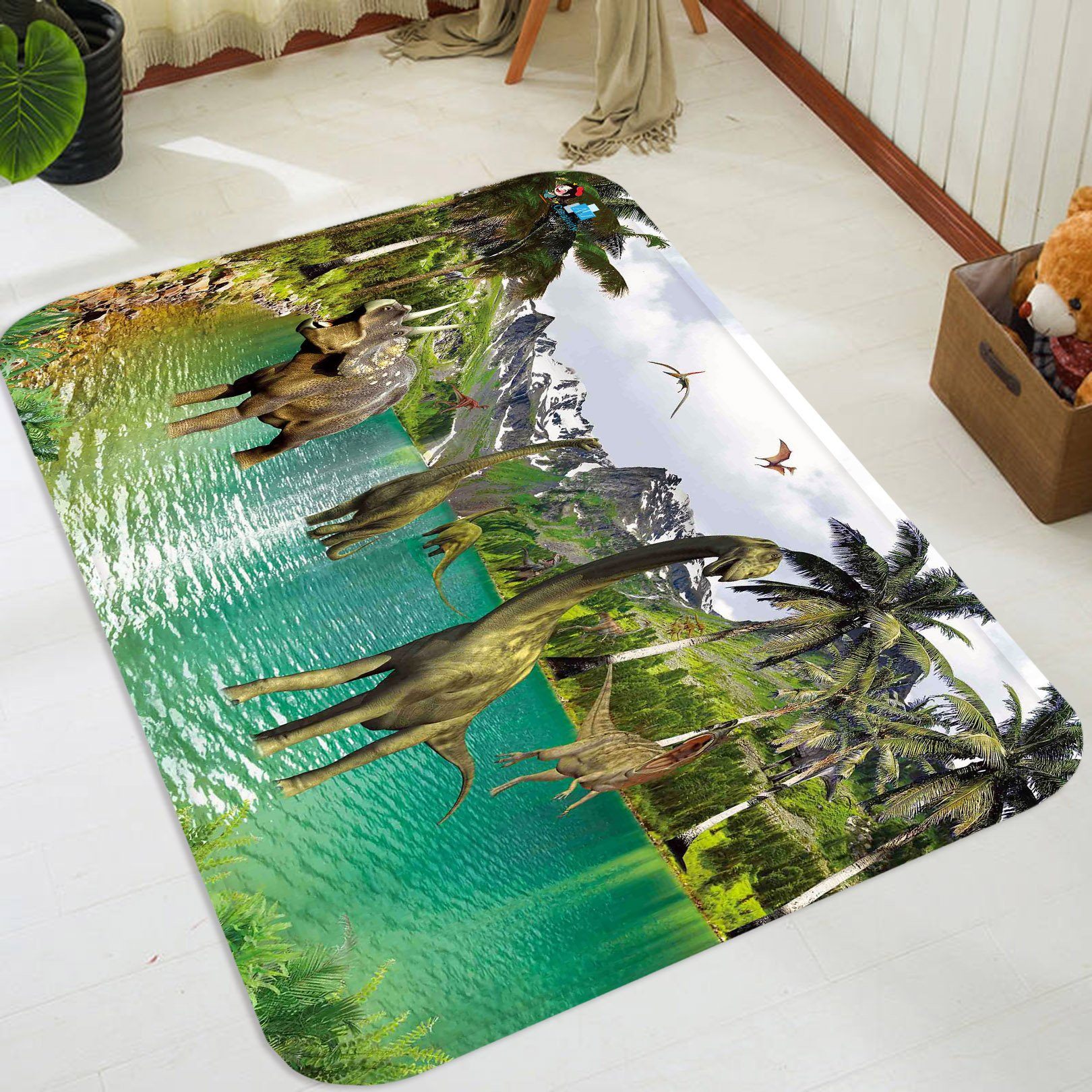3D Lake Dinosaurs 31 Non Slip Rug Mat Mat AJ Creativity Home