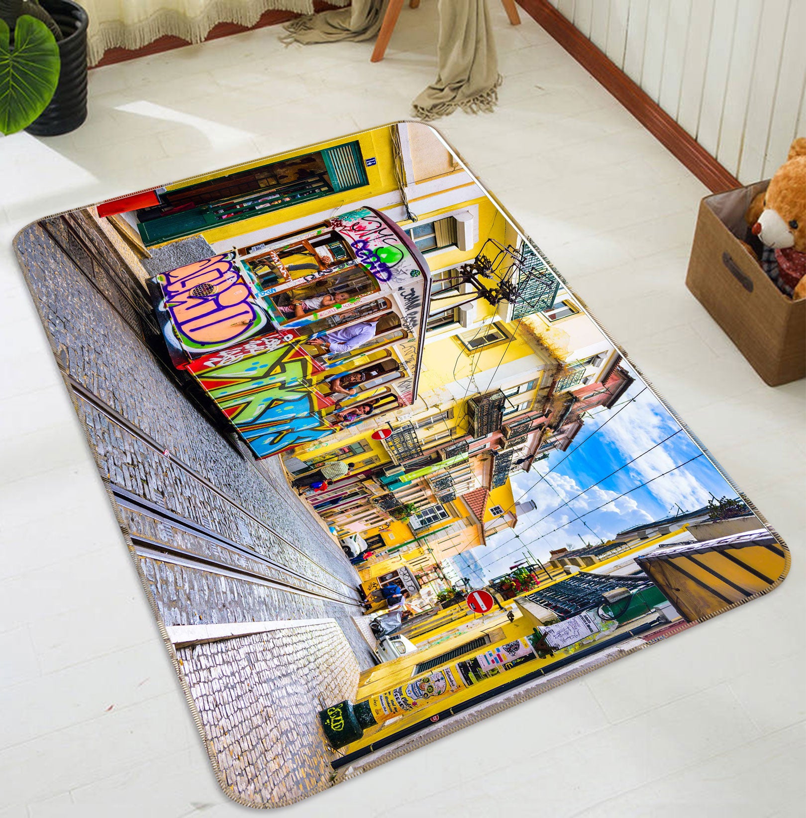 3D Street Houses 67212 Vehicle Non Slip Rug Mat