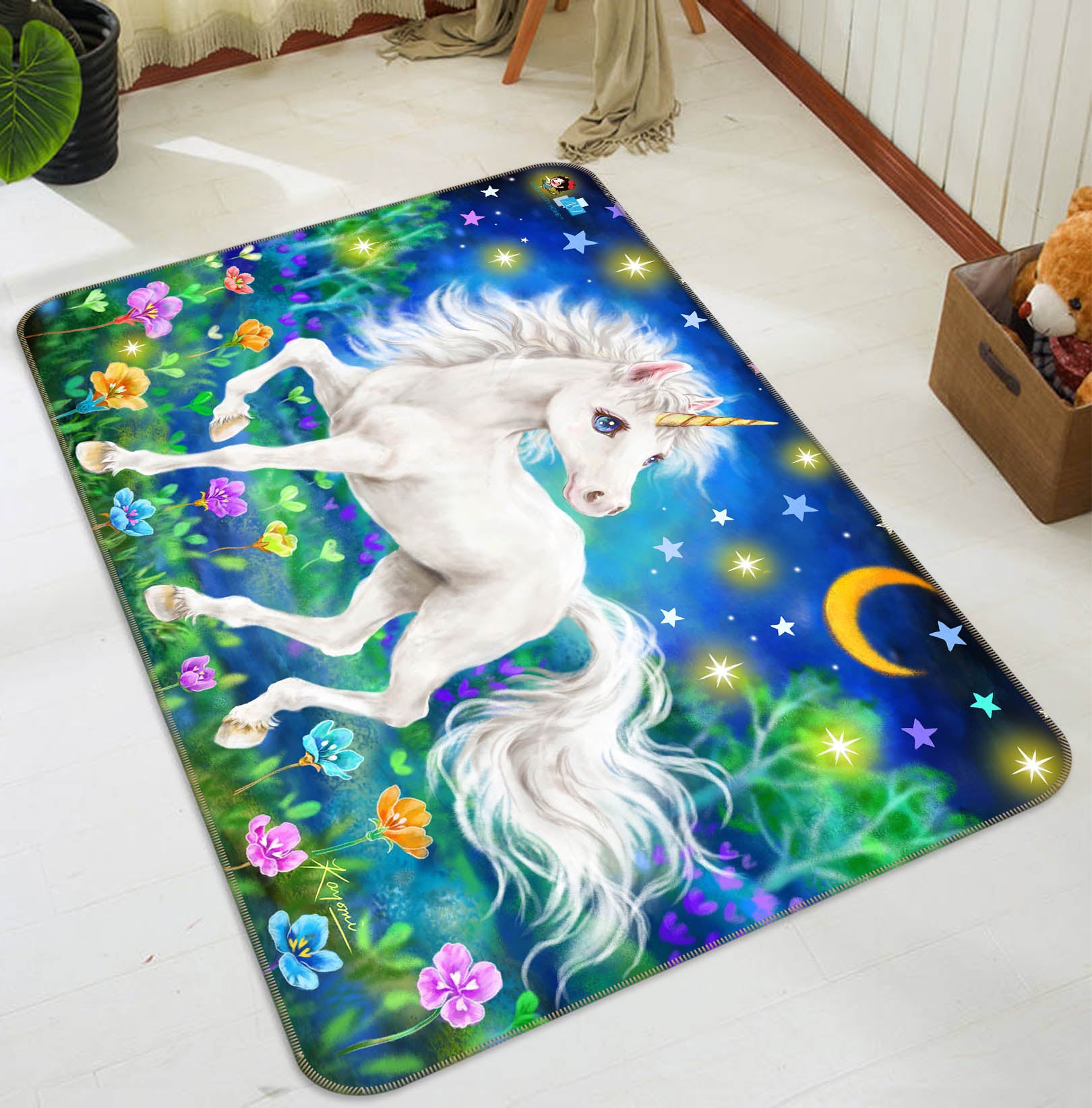 3D Unicorn Star 5612 Kayomi Harai Rug Non Slip Rug Mat