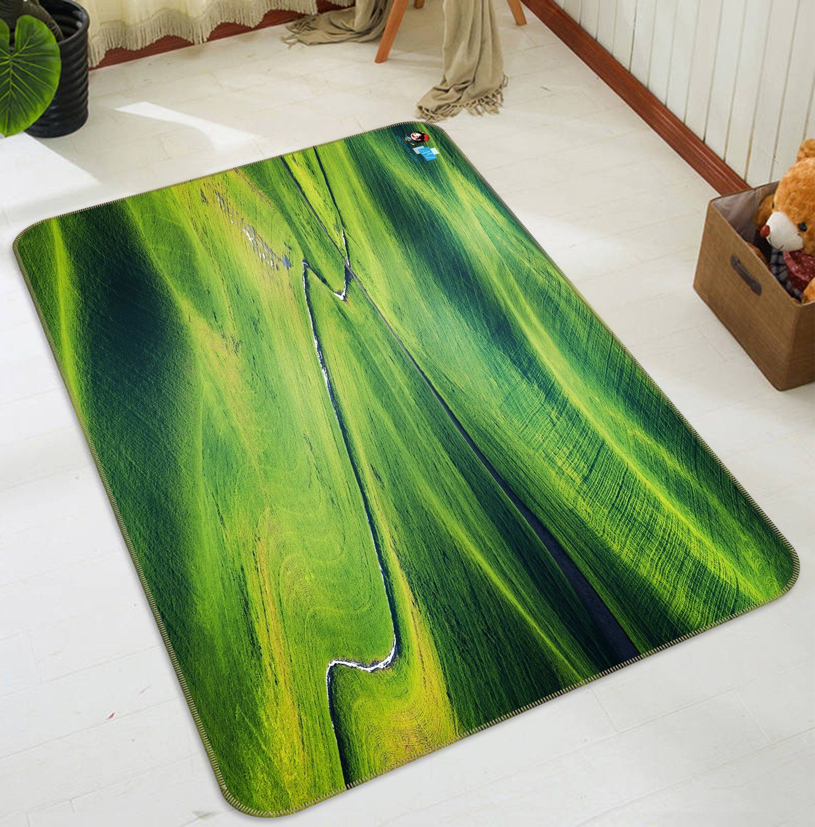 3D Grassland Stream 028 Non Slip Rug Mat Mat AJ Creativity Home