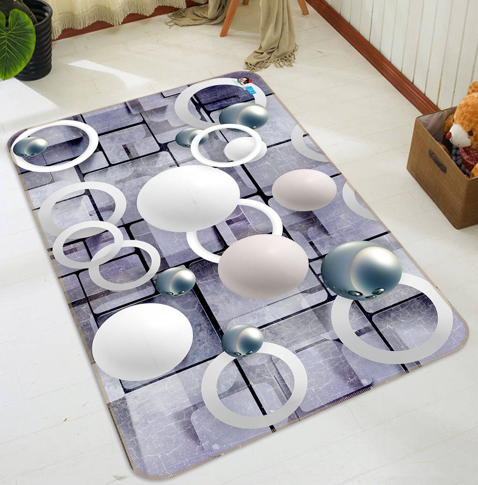 3D Circle 8729 Non Slip Rug Mat Mat AJ Creativity Home