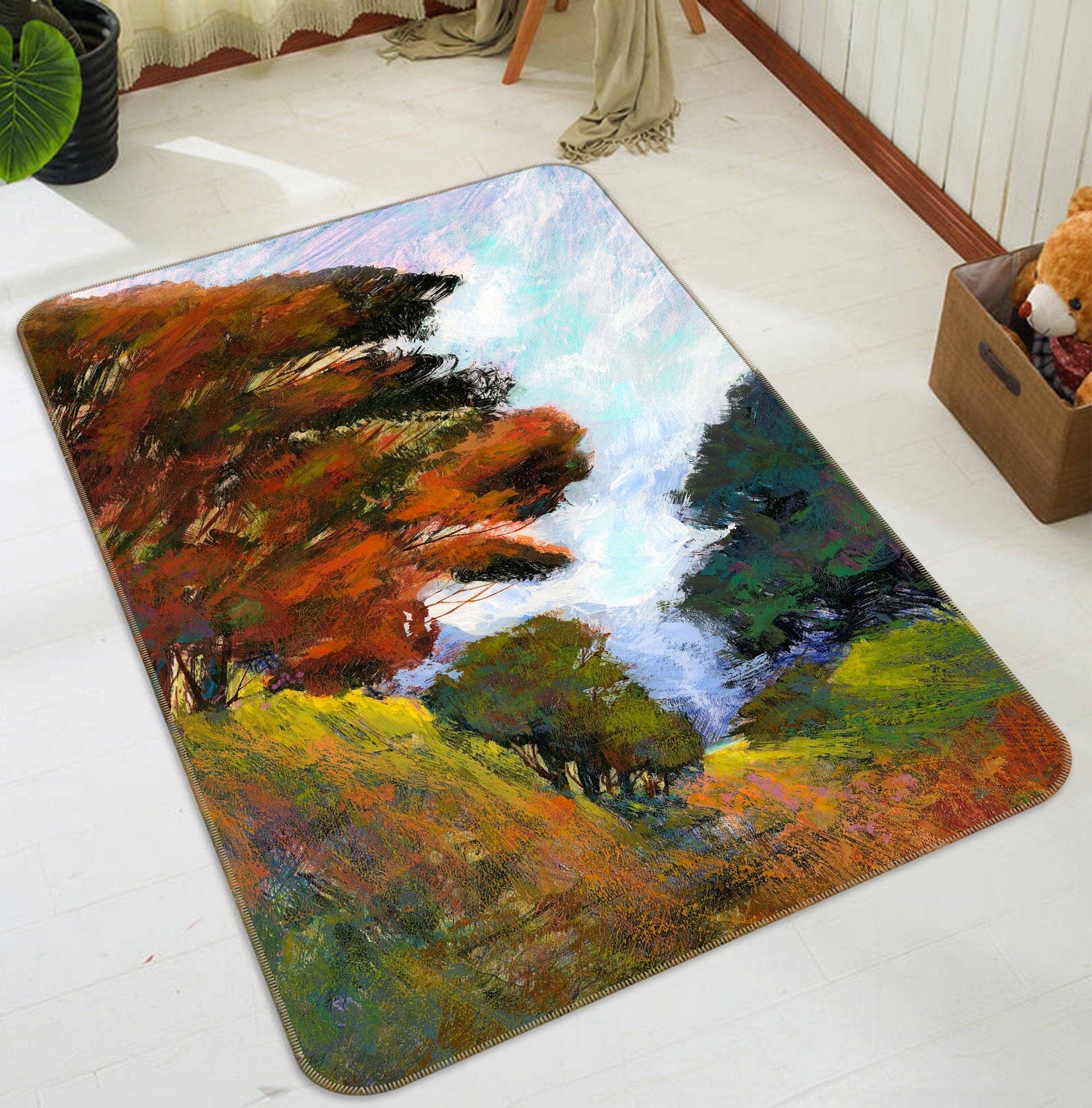 3D Forest Tree 1113 Michael Tienhaara Rug Non Slip Rug Mat Mat AJ Creativity Home