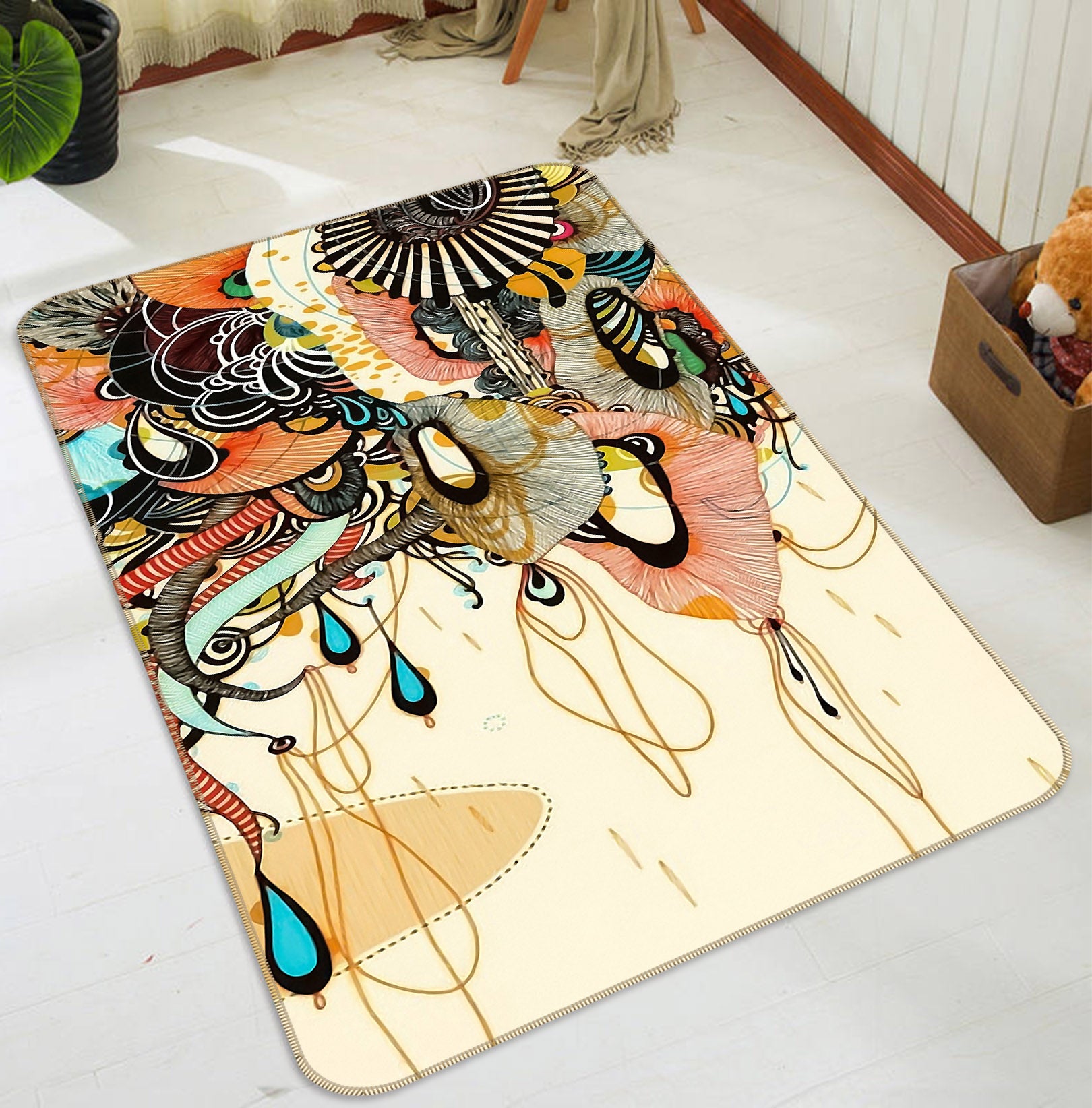 3D Pattern 65019 Non Slip Rug Mat