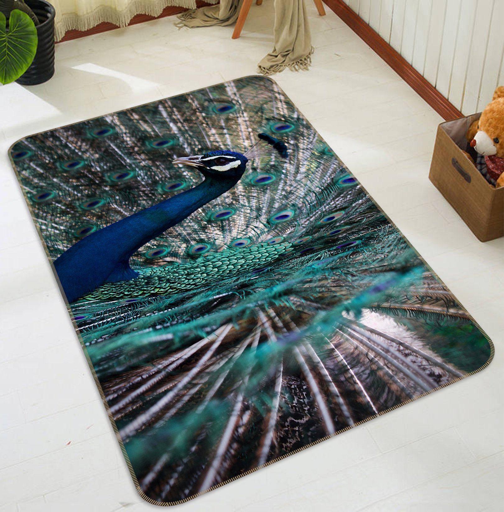 3D Peacock 618 Animal Non Slip Rug Mat Mat AJ Creativity Home