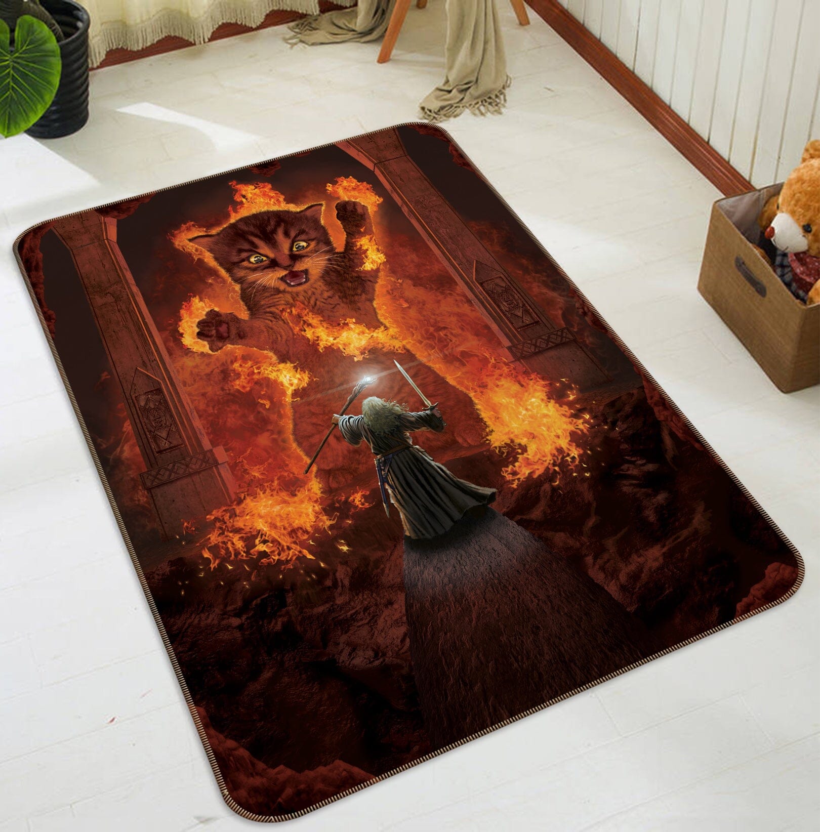 3D You Shall Not Pass 1091 Vincent Hie Rug Non Slip Rug Mat Mat AJ Creativity Home