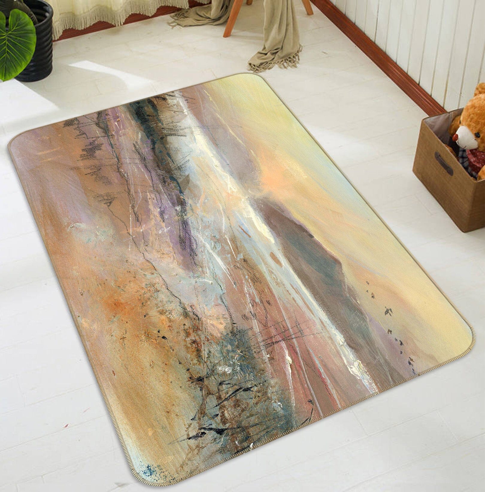 3D Mountain Scenery 1002 Anne Farrall Doyle Rug Non Slip Rug Mat Mat AJ Creativity Home