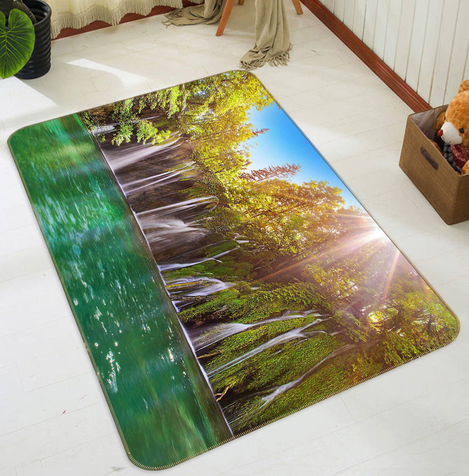 3D Waterfall 77135 Non Slip Rug Mat