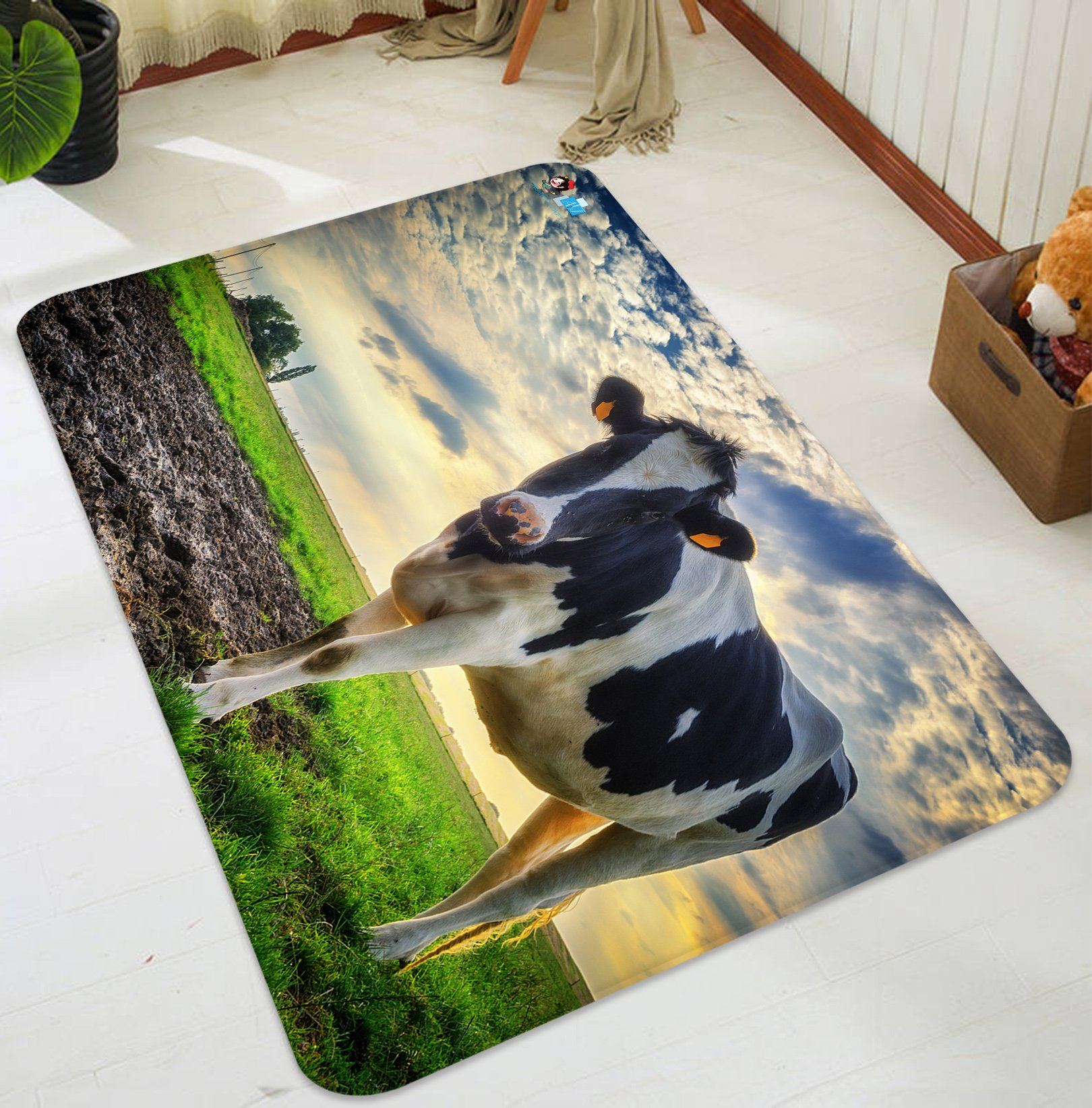 3D Cow 6428 Non Slip Rug Mat Mat AJ Creativity Home