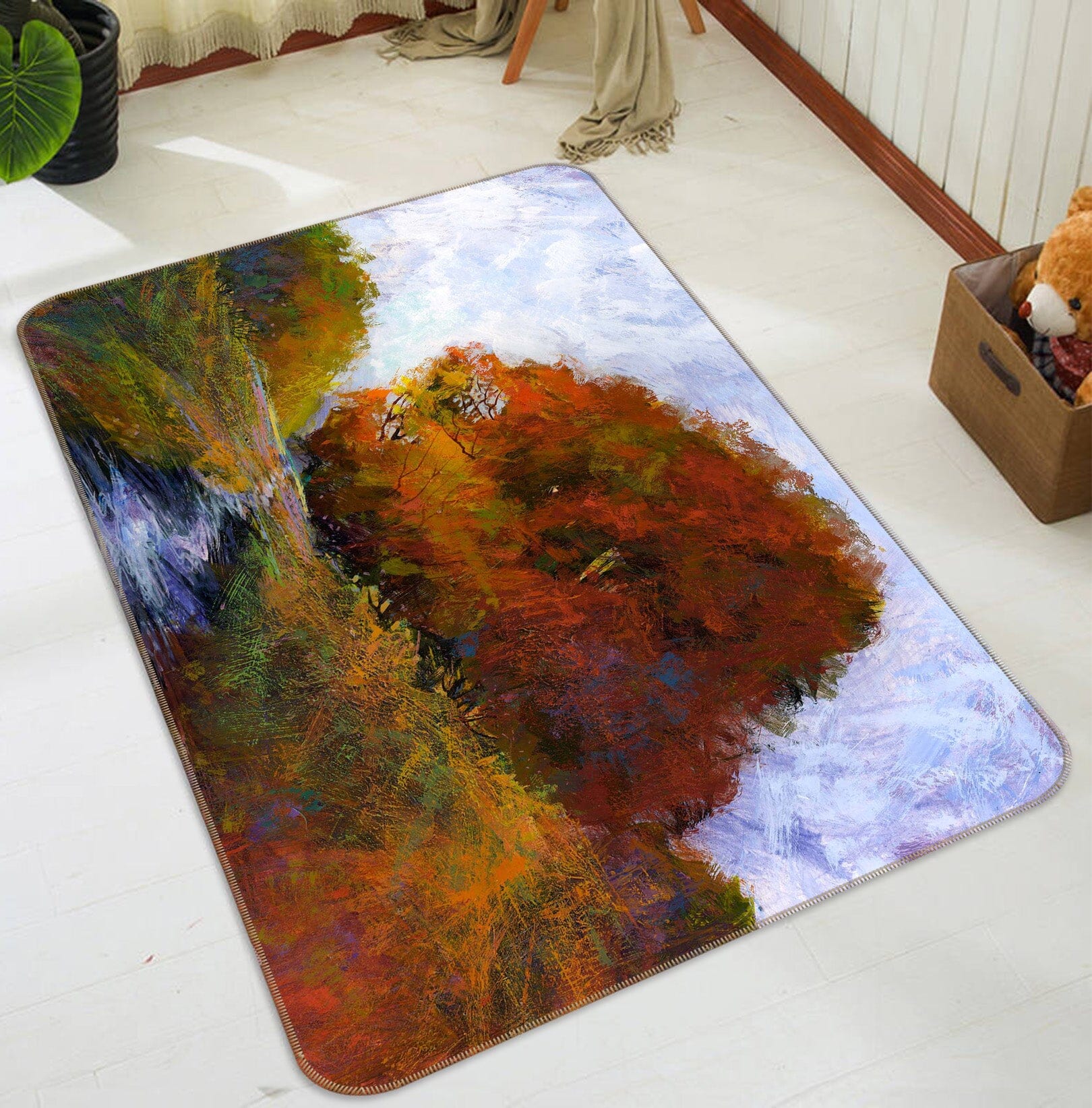 3D Autumn Forest 102 Michael Tienhaara Rug Non Slip Rug Matt Mat AJ Creativity Home