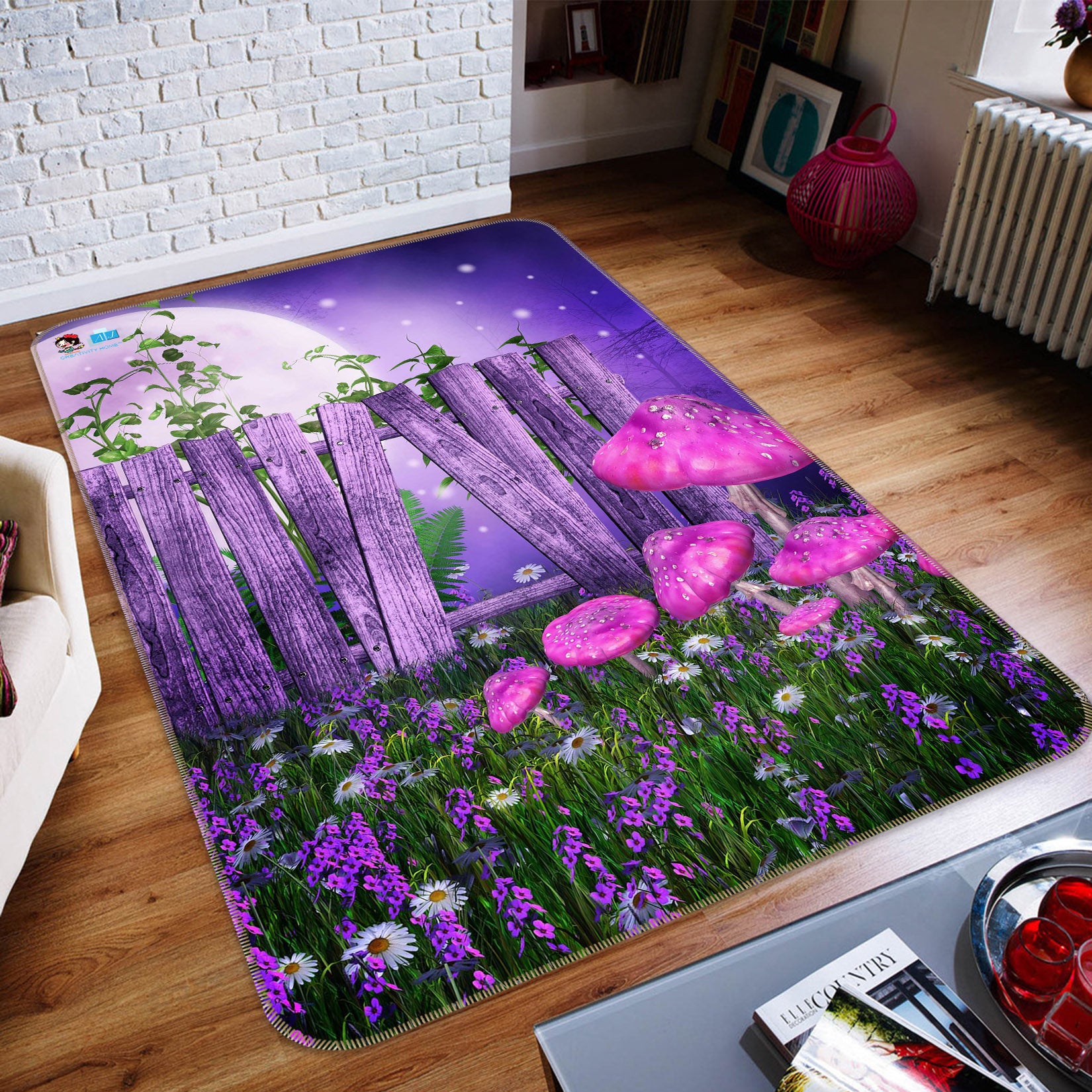 3D Mushroom Board 66148 Non Slip Rug Mat