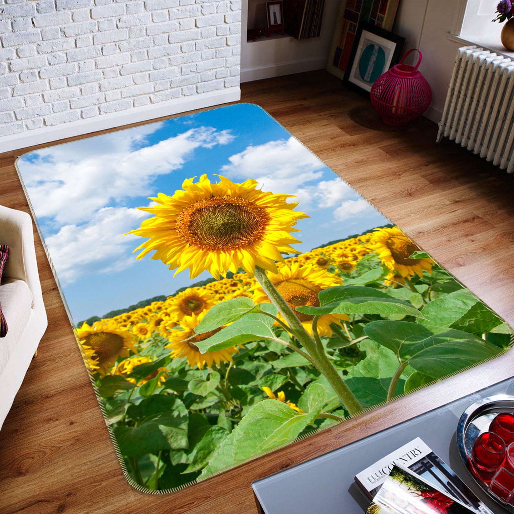 3D Sunflower 29240 Non Slip Rug Mat
