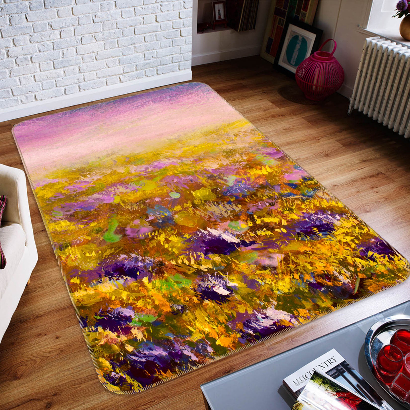 3D Flowers 26090 Non Slip Rug Mat