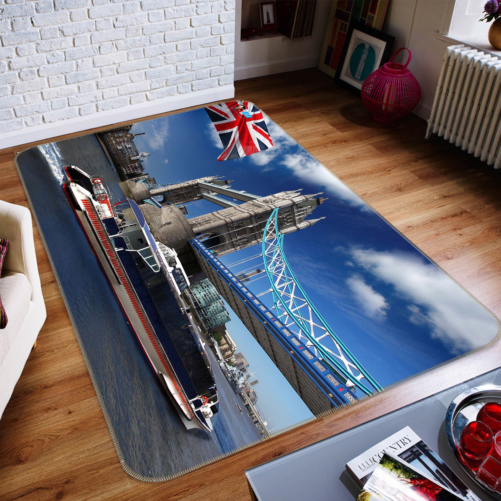 3D Steamship 66041 Non Slip Rug Mat