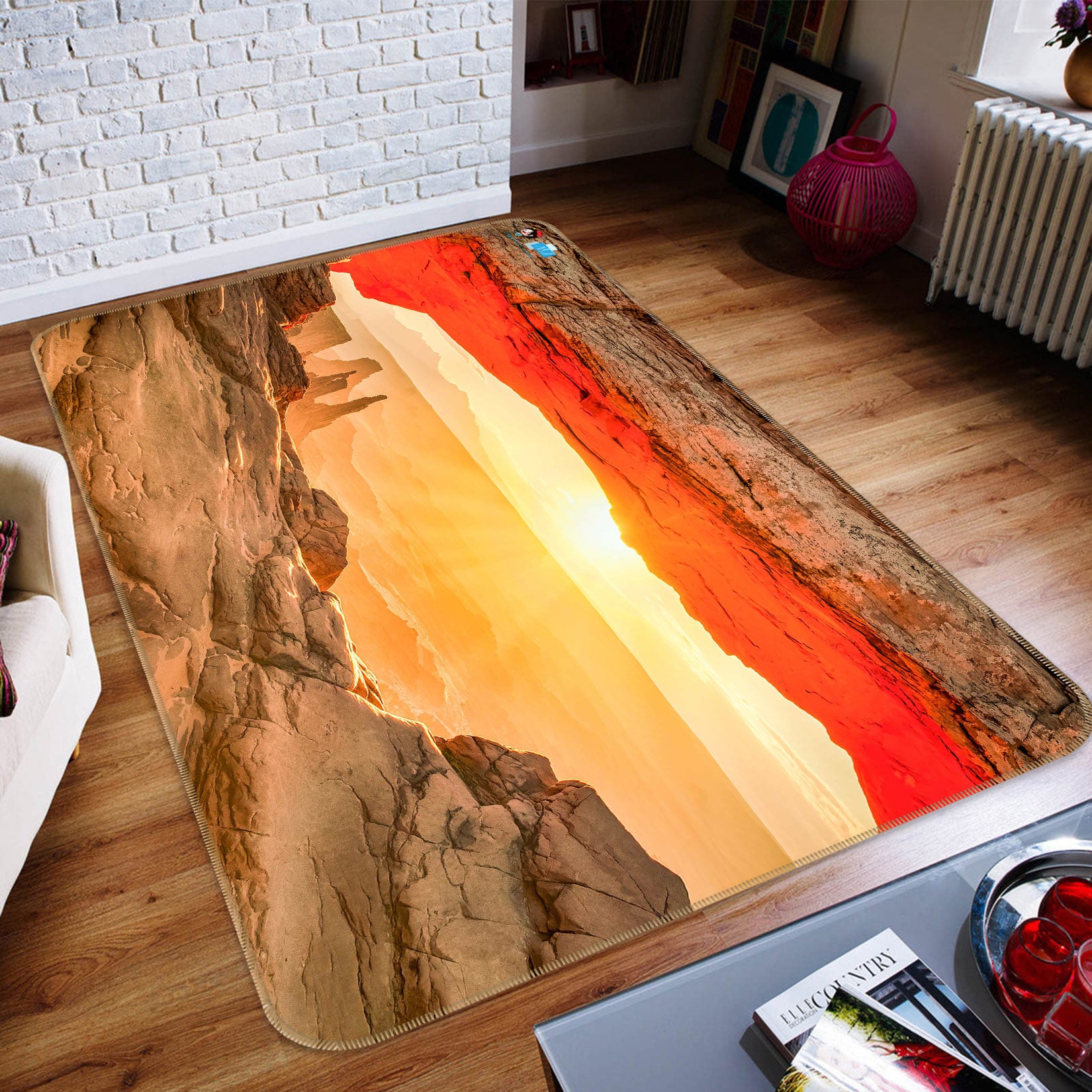 3D Sunshine Mountain 5126 Beth Sheridan Rug Non Slip Rug Mat