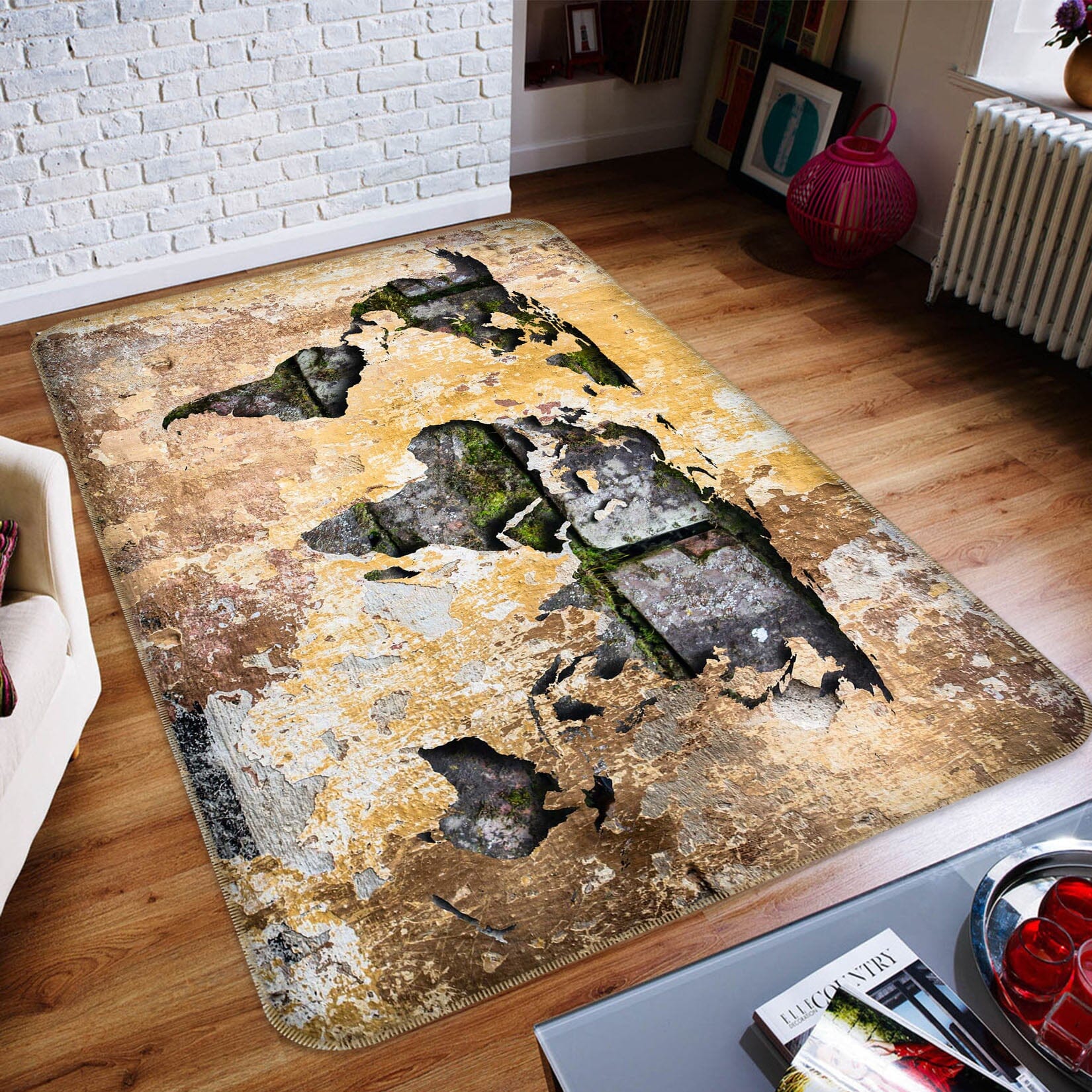 3D Abstract Art 266 World Map Non Slip Rug Mat Mat AJ Creativity Home