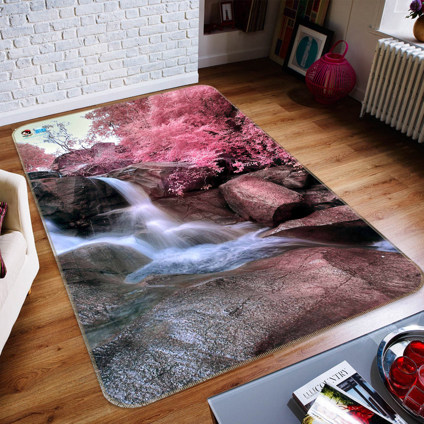 3D Waterfall 66132 Non Slip Rug Mat