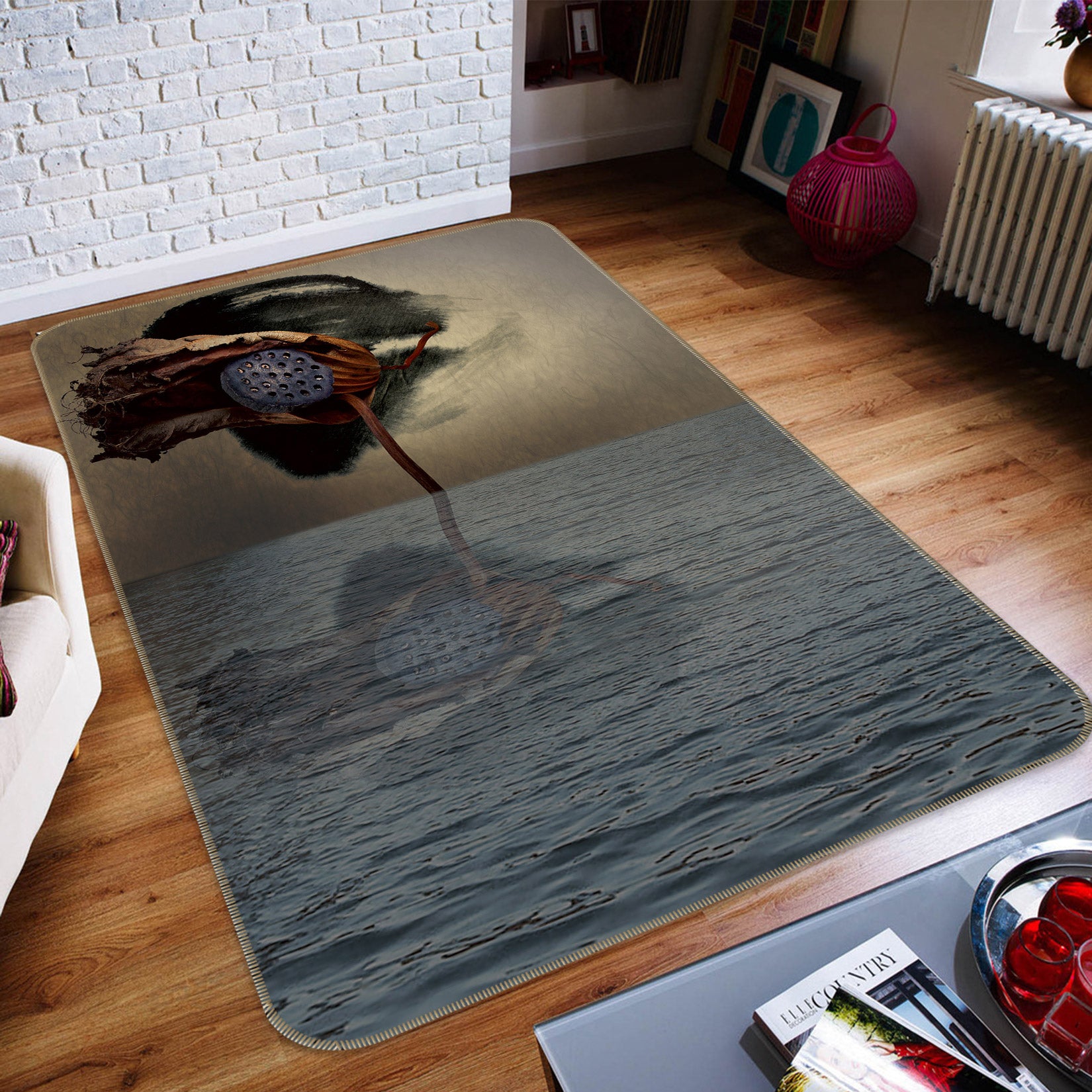 3D Lotus 76103 Non Slip Rug Mat