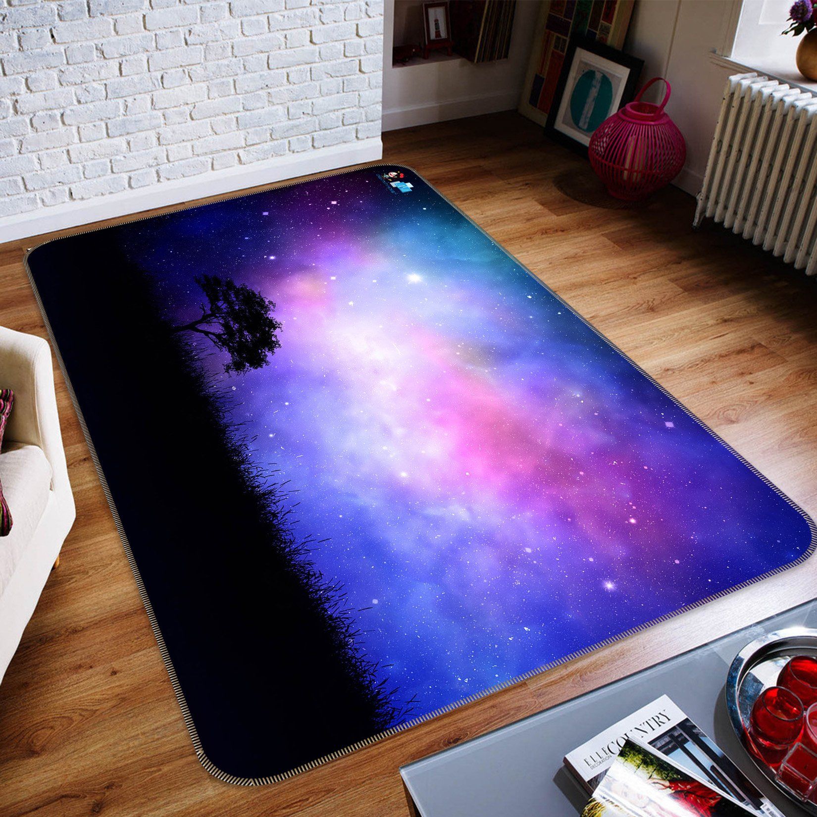 3D Star Tree 181 Non Slip Rug Mat Mat AJ Creativity Home