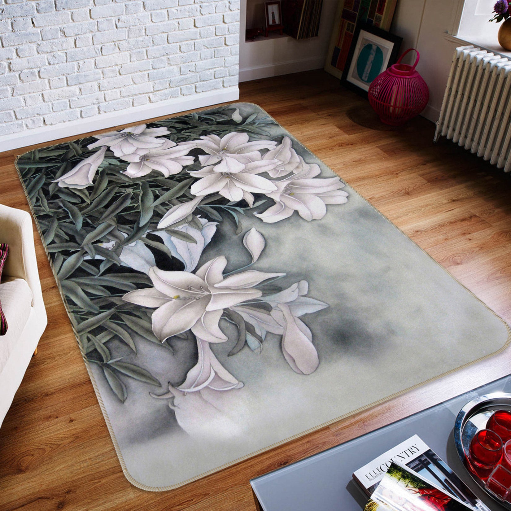 3D Flower Bush 75166 Non Slip Rug Mat