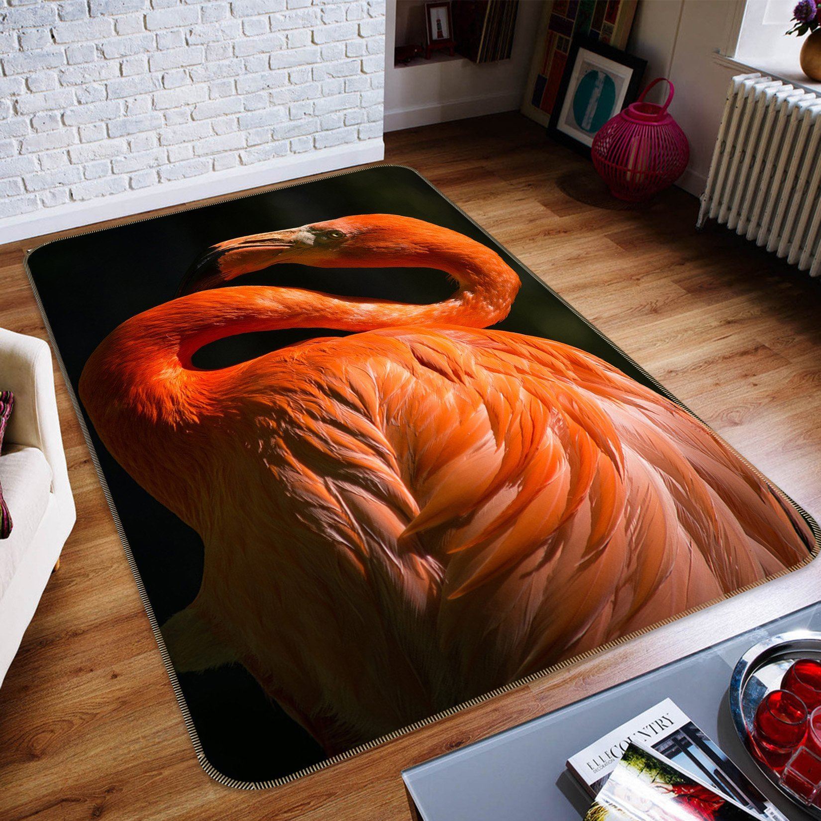 3D Flamingo 554 Animal Non Slip Rug Mat Mat AJ Creativity Home