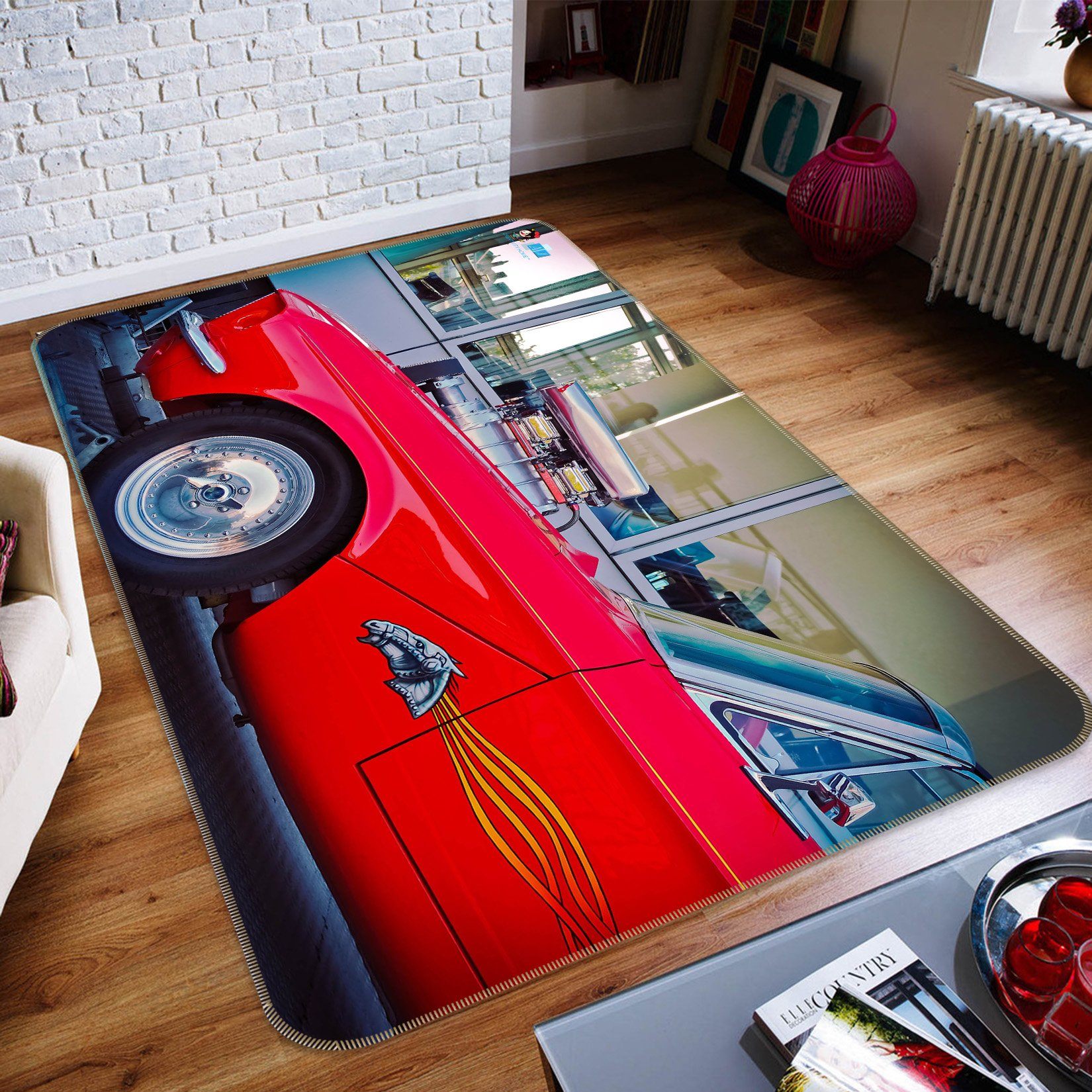 3D Side Car 255 Non Slip Rug Mat Mat AJ Creativity Home